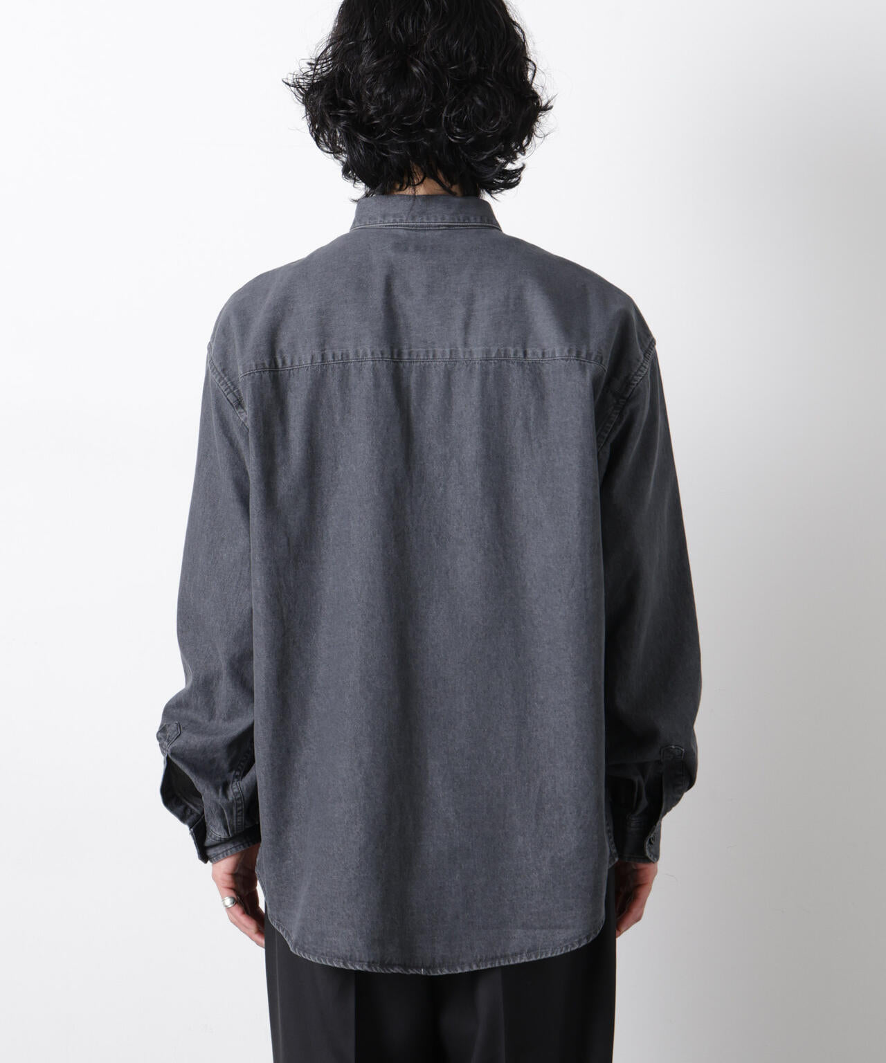 「OtoNANO」大人のワイドシャツ デニムシャツ 長袖