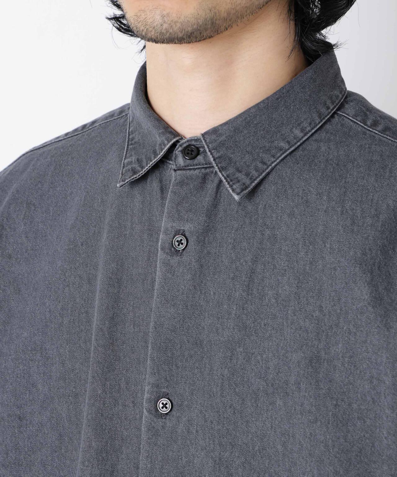 「OtoNANO」大人のワイドシャツ デニムシャツ 長袖