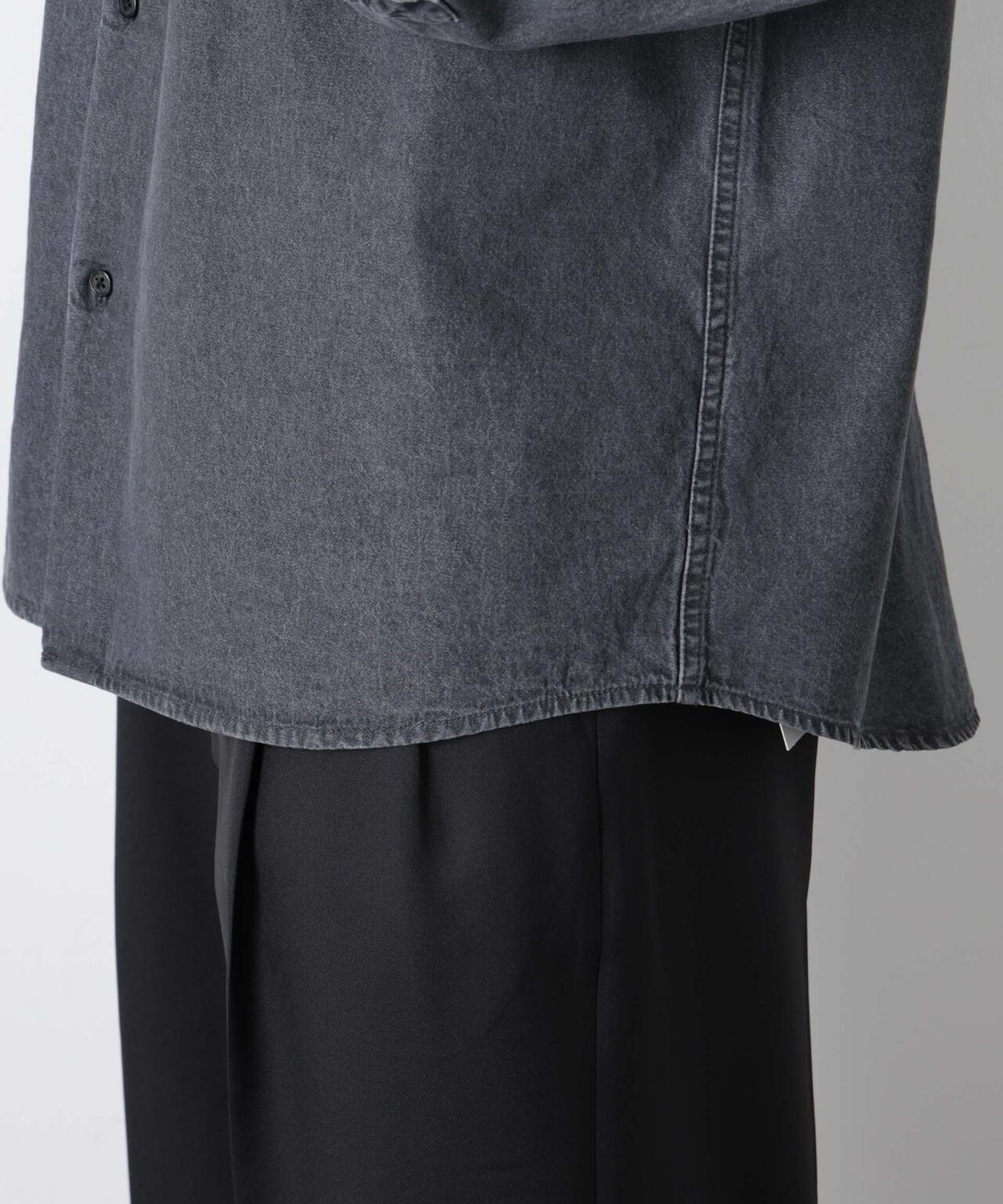 「OtoNANO」大人のワイドシャツ デニムシャツ 長袖