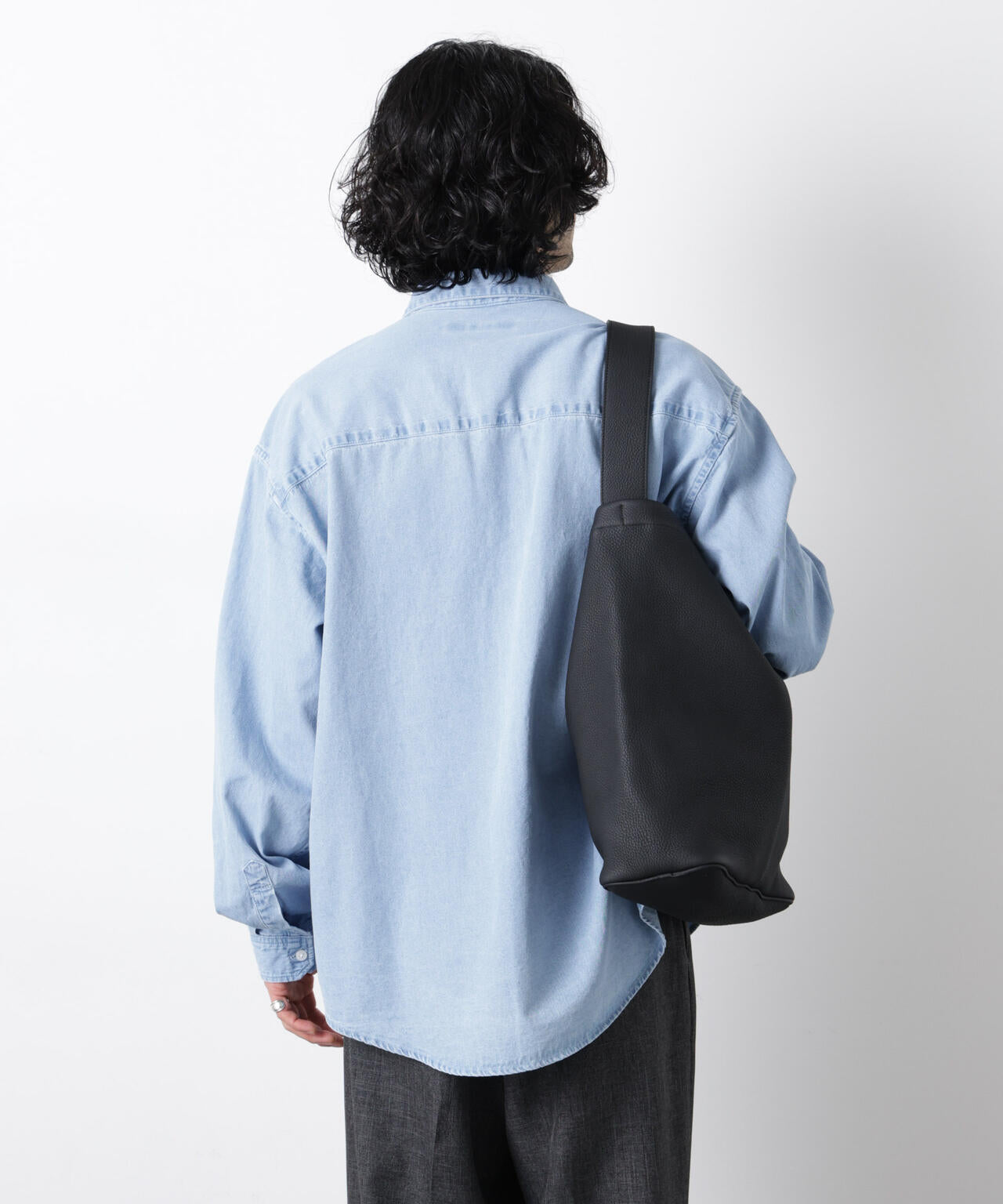 「OtoNANO」大人のワイドシャツ デニムシャツ 長袖