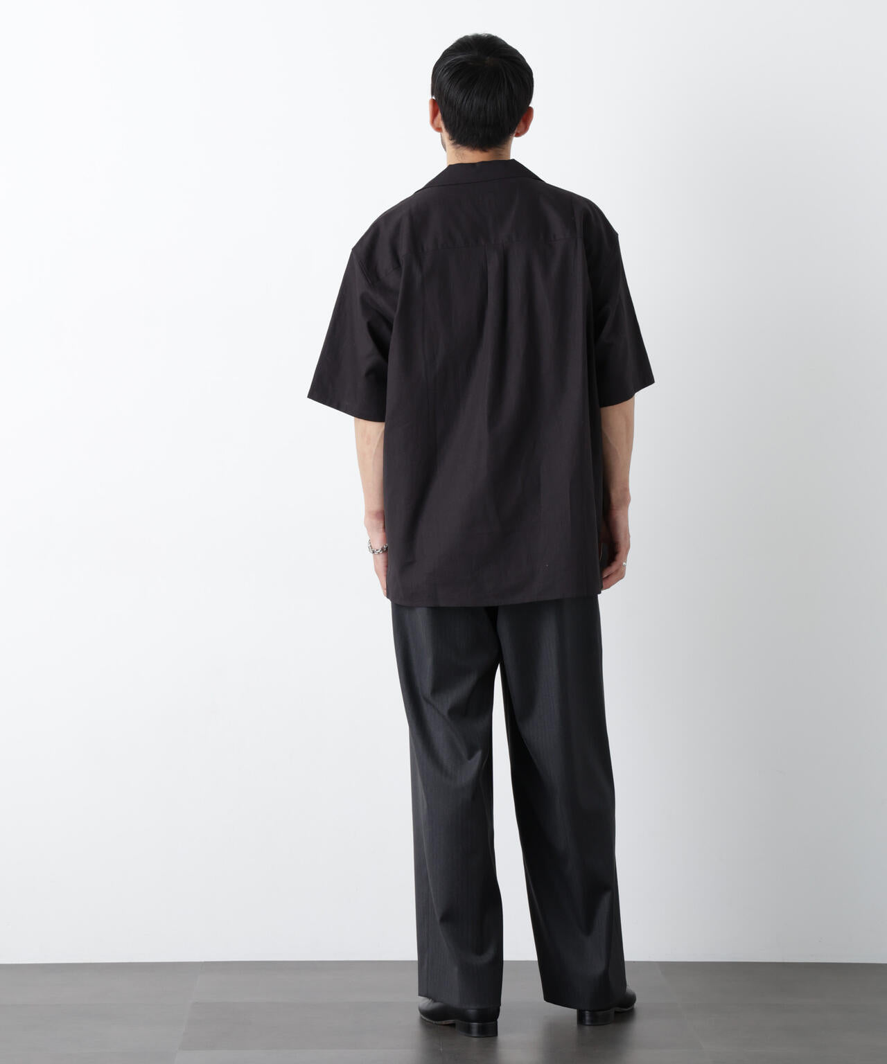 「FRENCH LINEN」 フライフロント半袖シャツ