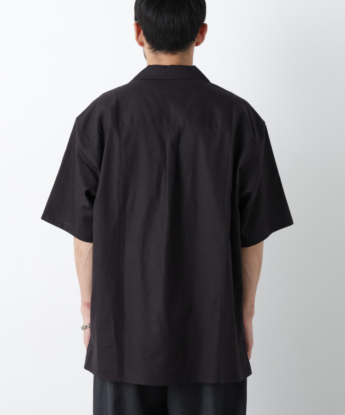 「FRENCH LINEN」 フライフロント半袖シャツ