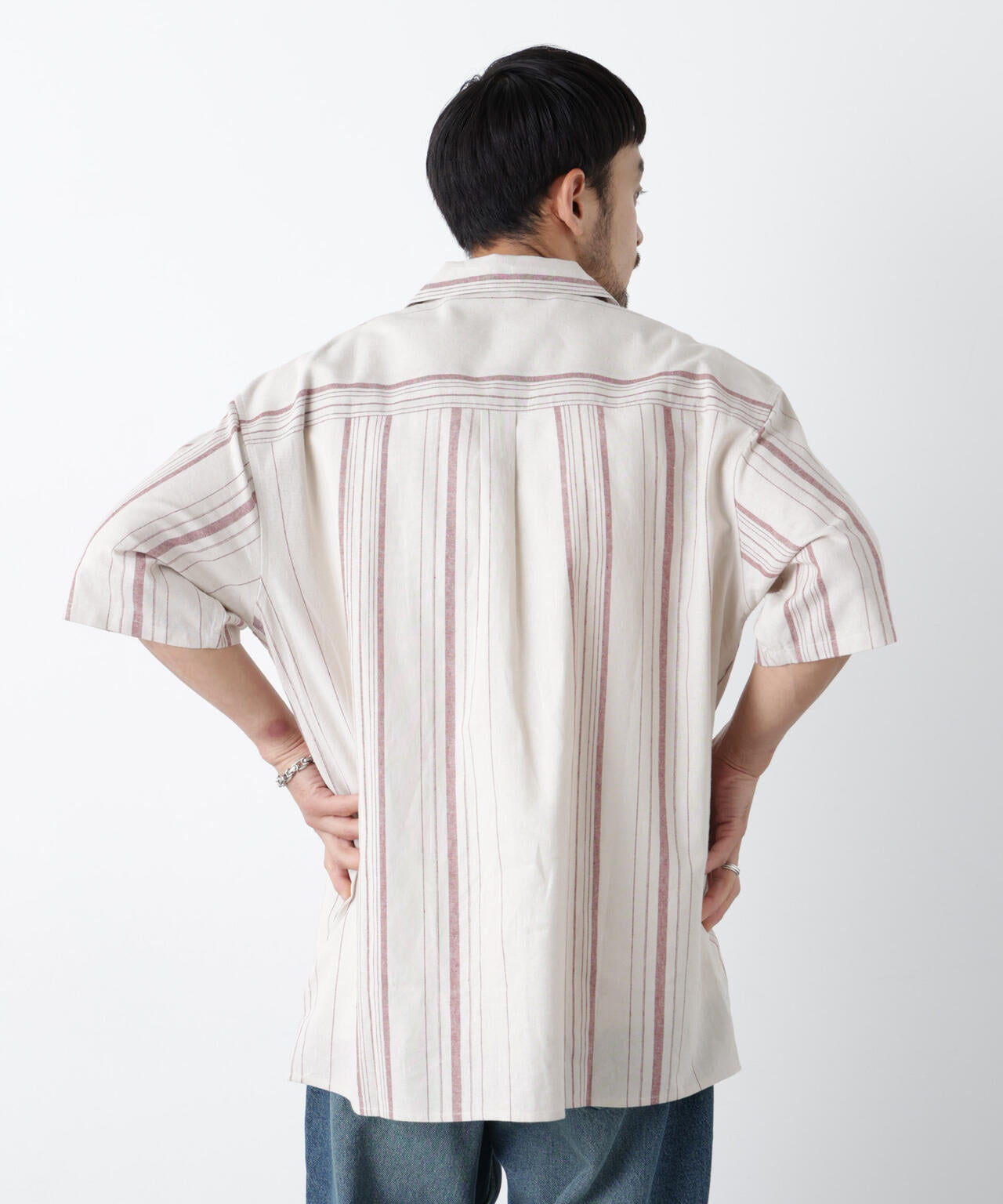 「FRENCH LINEN」 フライフロント半袖シャツ