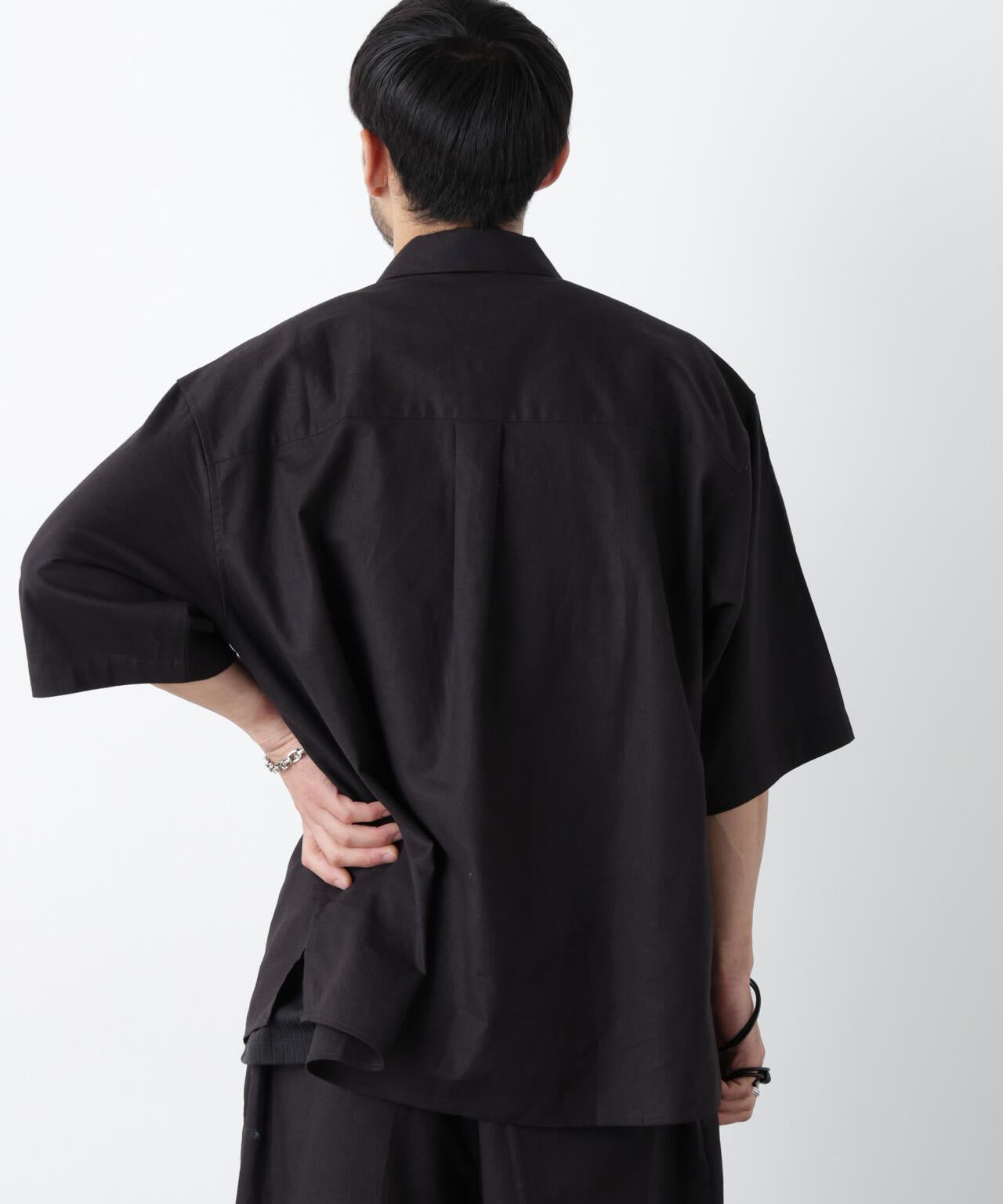 「FRENCH LINEN」イタリアンスキッパー半袖シャツ