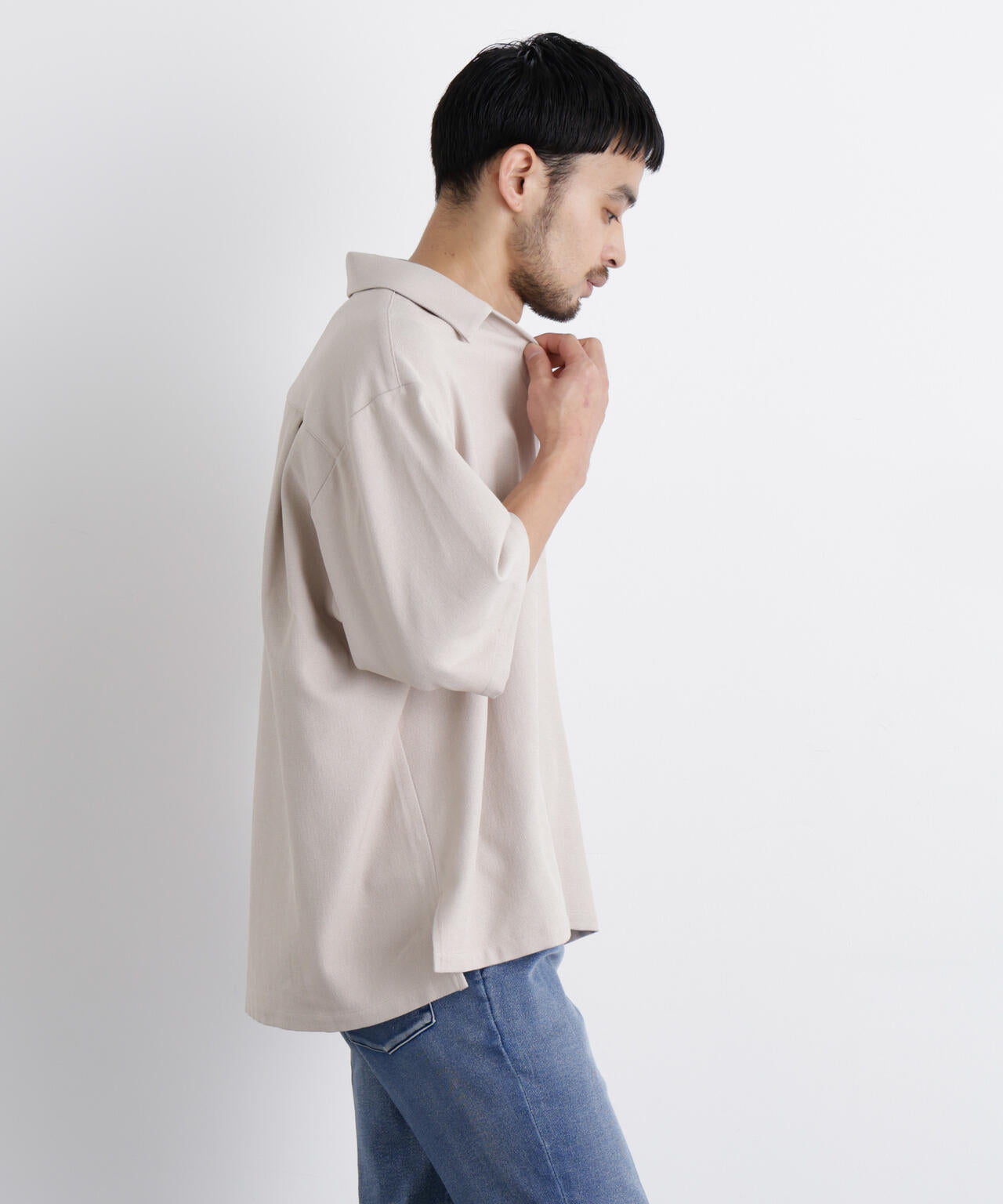 「Meaningful Continuity」coveross(R) EOS ポリエステルブッチャースキッパーシャツ
