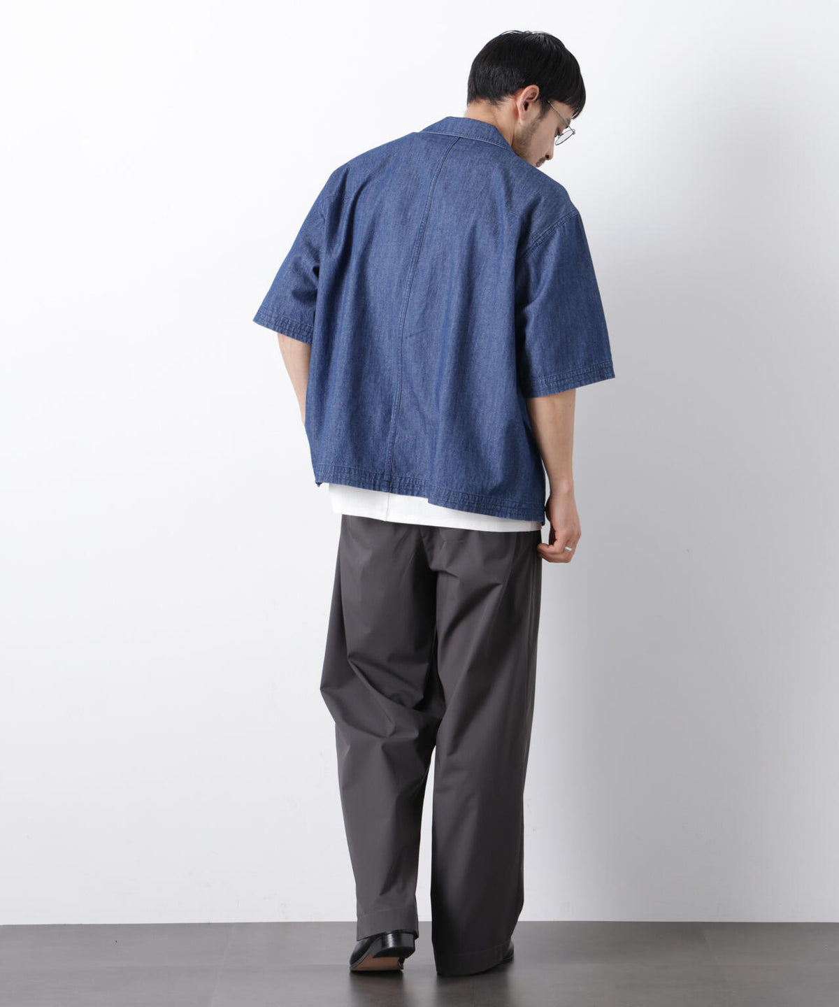 「OtoNANO」 デニムシャツ 半袖
