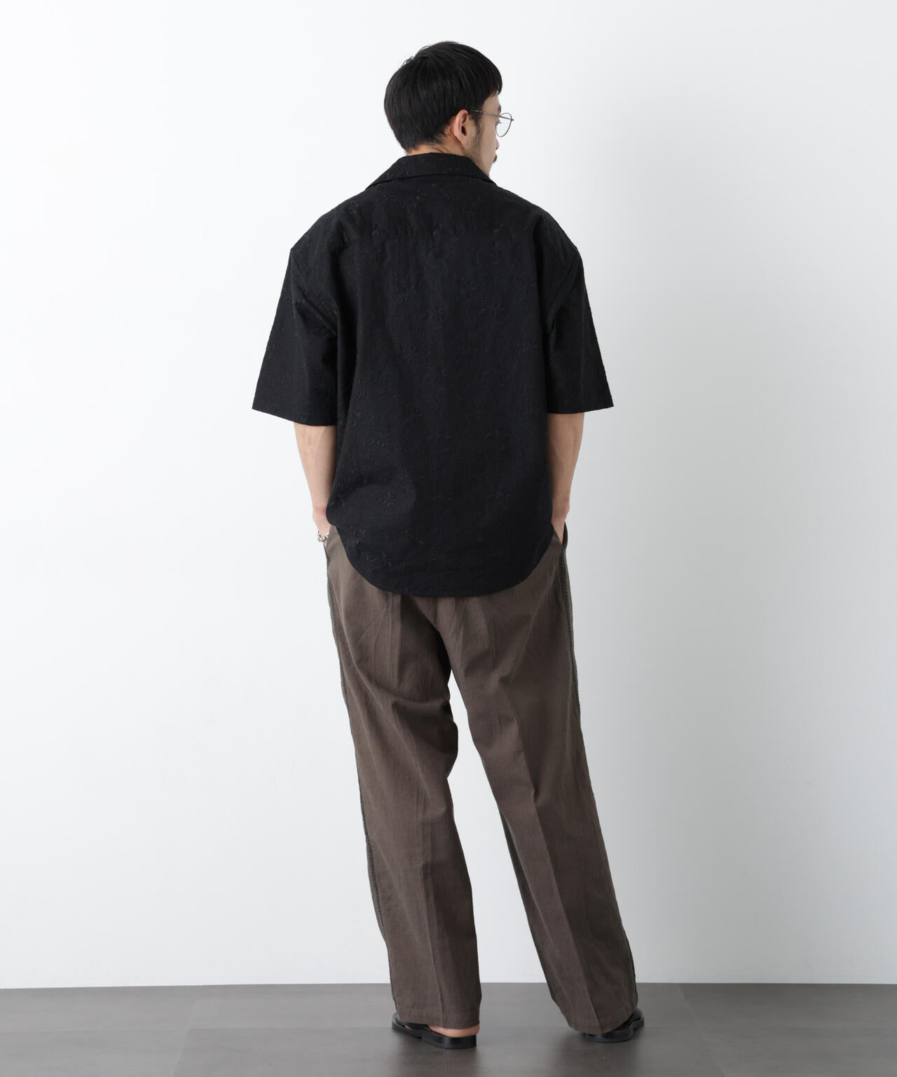 「OtoNANO」×masoret総柄刺繍シャツ(セットアップ可)