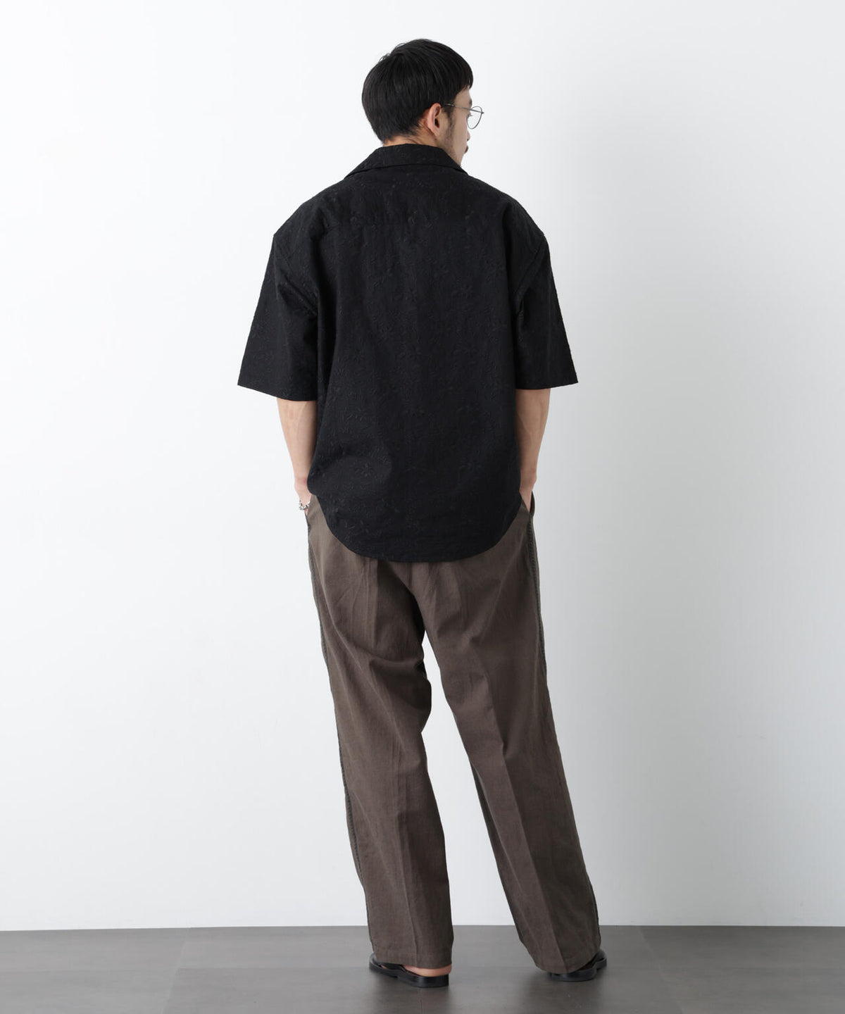 「OtoNANO」×masoret総柄刺繍シャツ(セットアップ可)