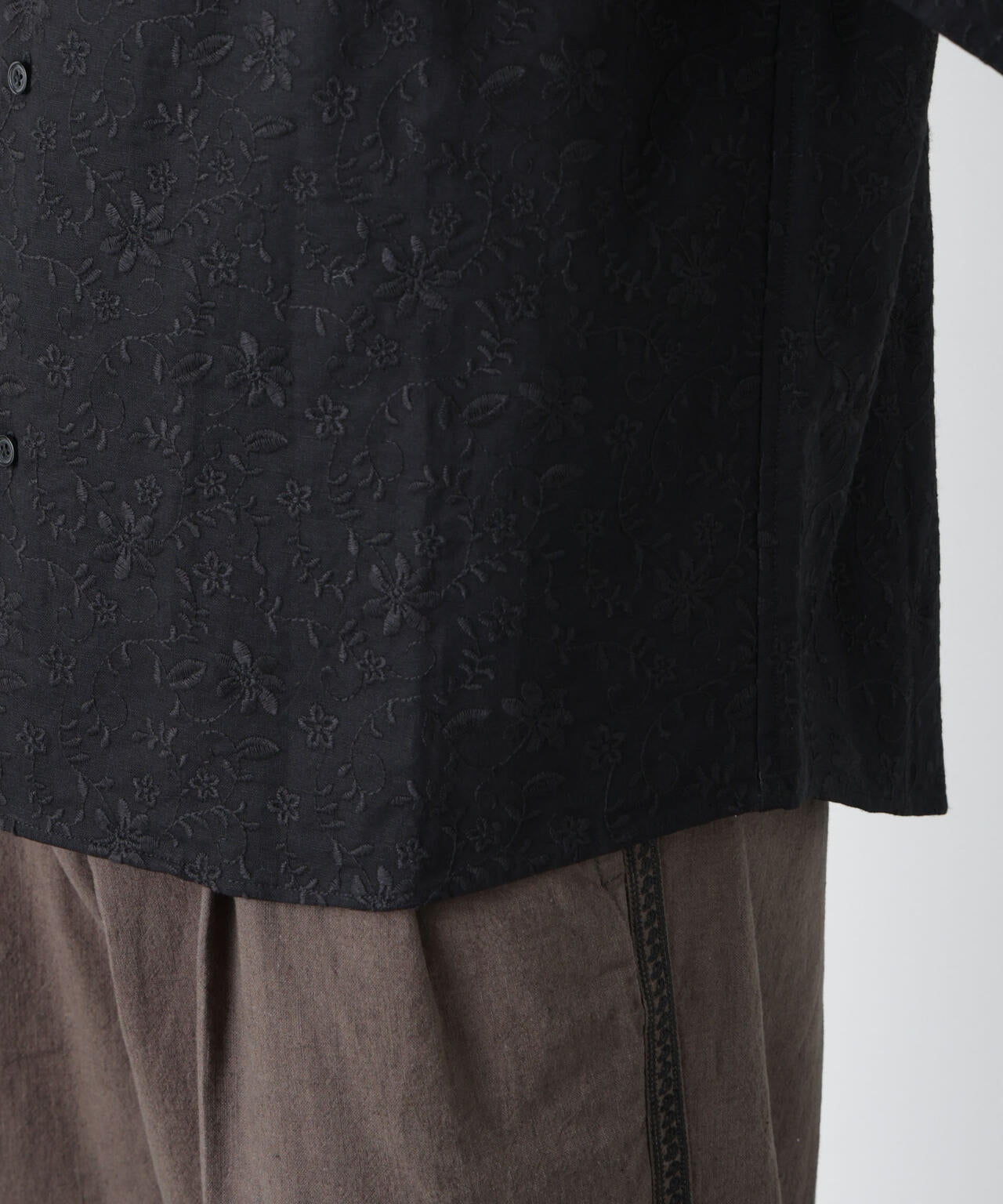 「OtoNANO」×masoret総柄刺繍シャツ(セットアップ可)