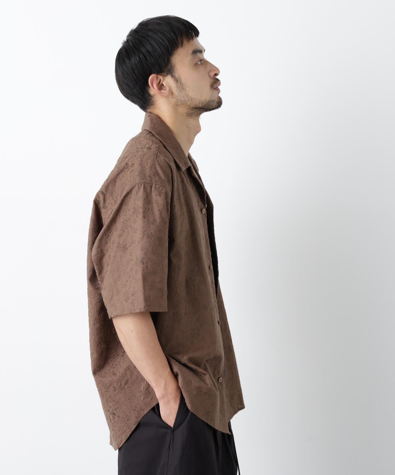 「OtoNANO」×masoret総柄刺繍シャツ(セットアップ可)