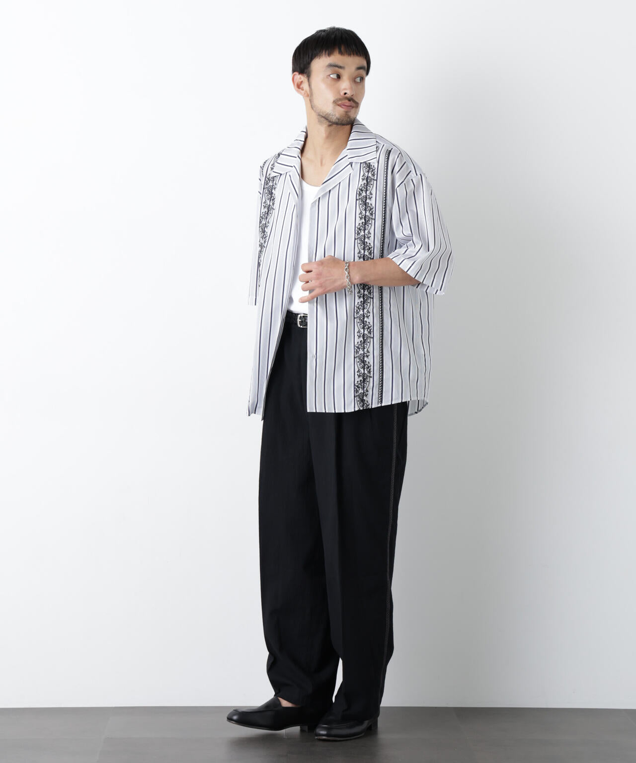 「OtoNANO」×masoret 刺繍シャツ
