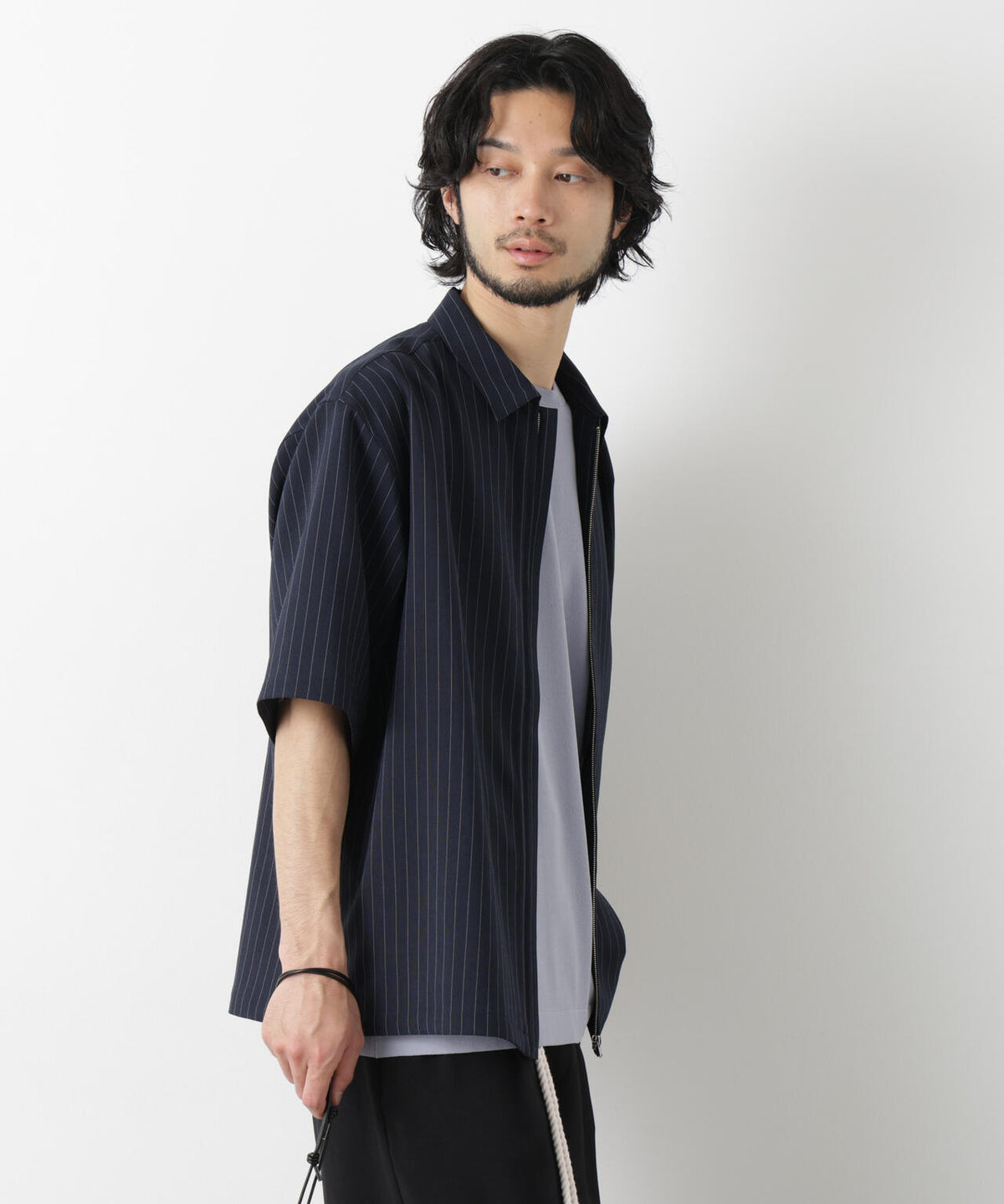 「メランジドライ」ZIPシャツブルゾン(セットアップ可)