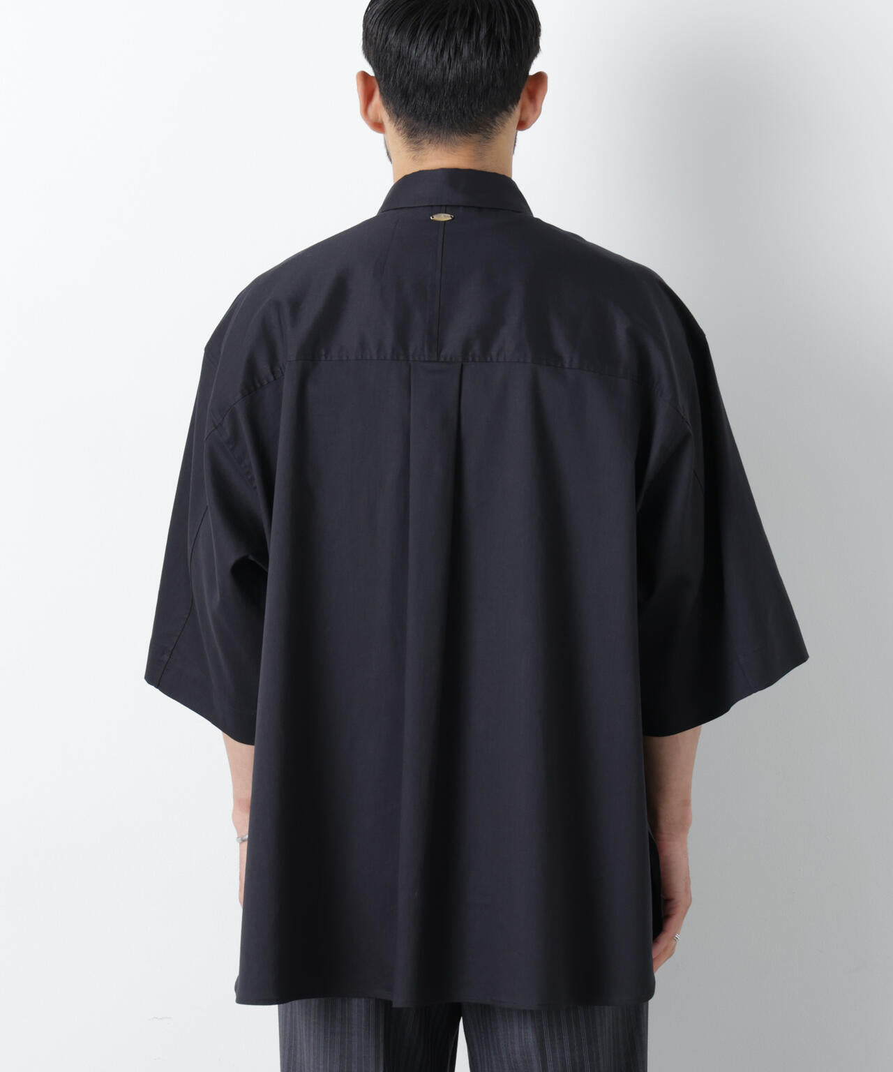 「ASSEMBLANC」リネンミックスハーフスリーブオーバーシャツ(セットアップ可)