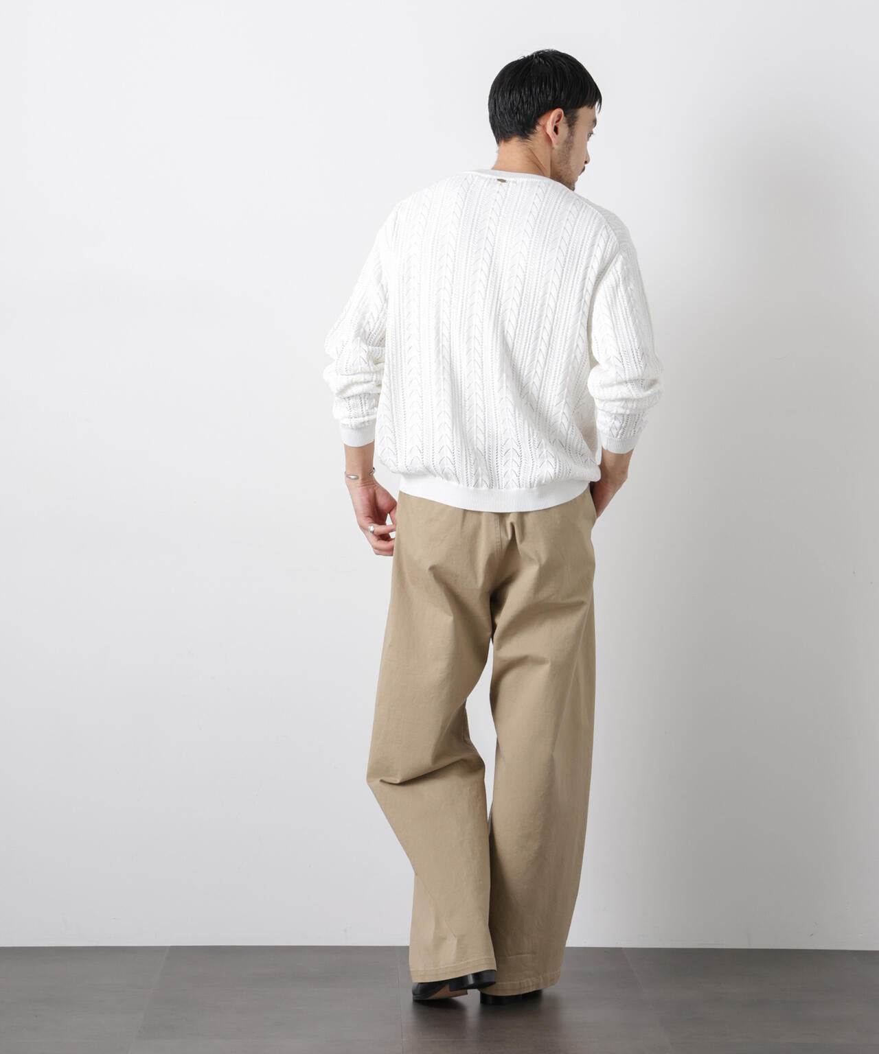 「ASSEMBLANC」コードヤーンシアーケーブルニット