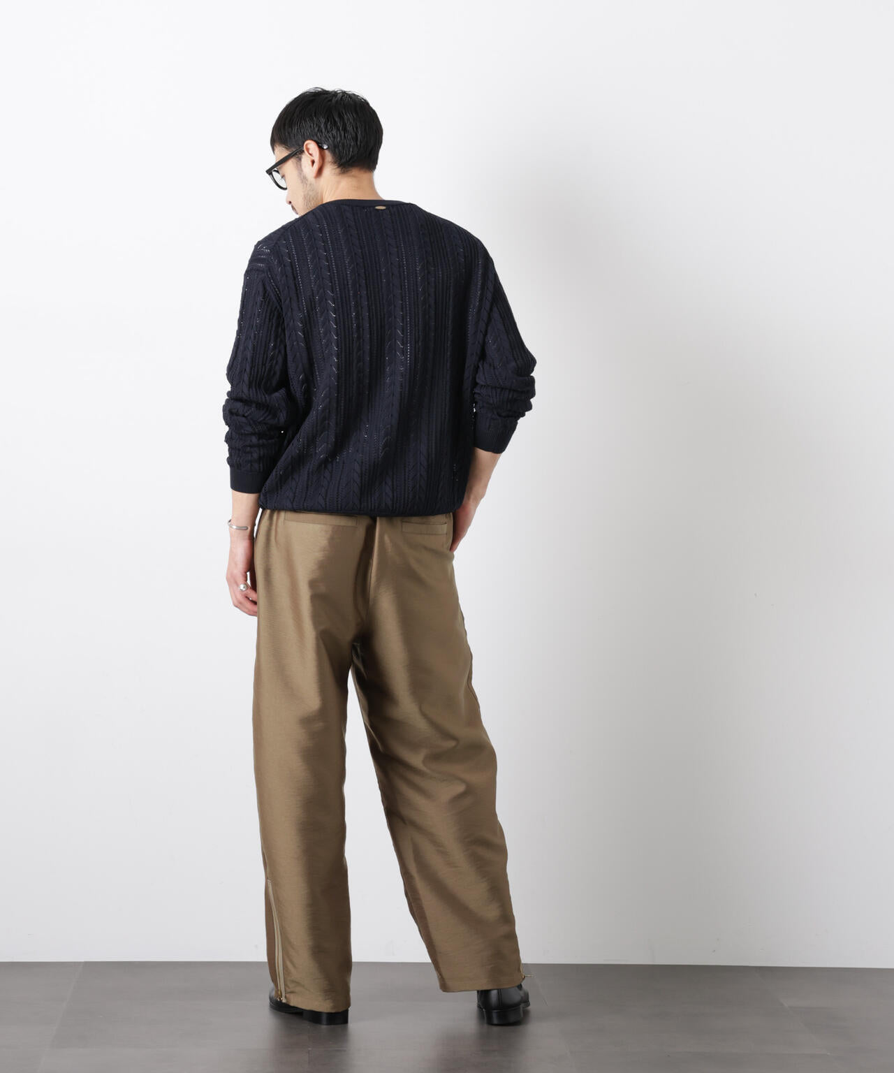 「ASSEMBLANC」コードヤーンシアーケーブルニット