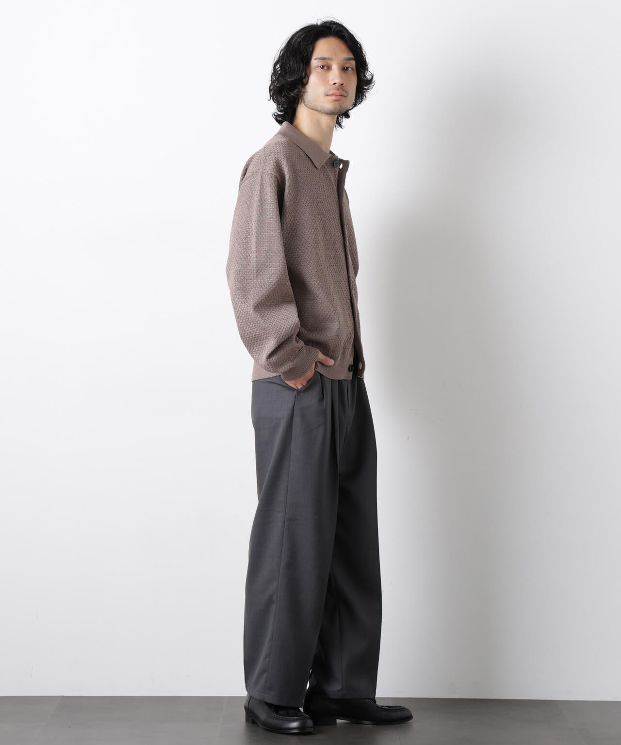 ギマポロカラーニットジャケット