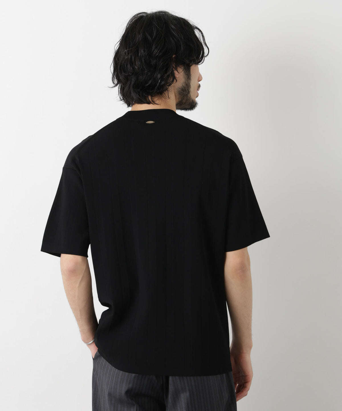 「ASSEMBLANC」 針抜きクルーネックニット