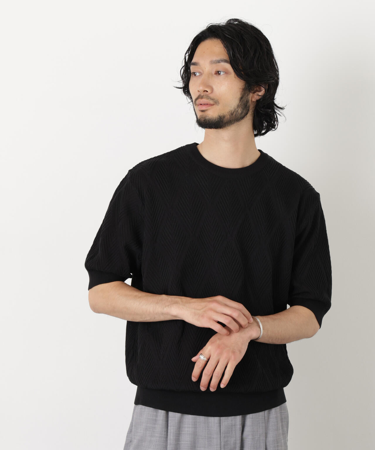 181cm B:75 W:73 H:90 着用サイズ:L