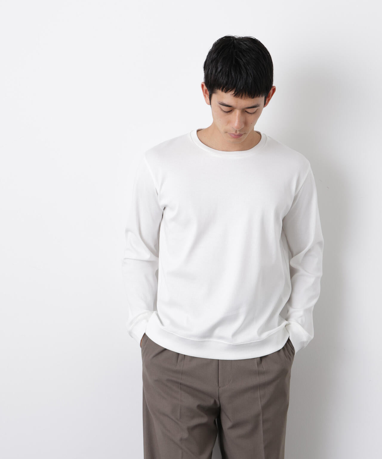 「FORMAL JERSEY」クルーネックカットソー長袖