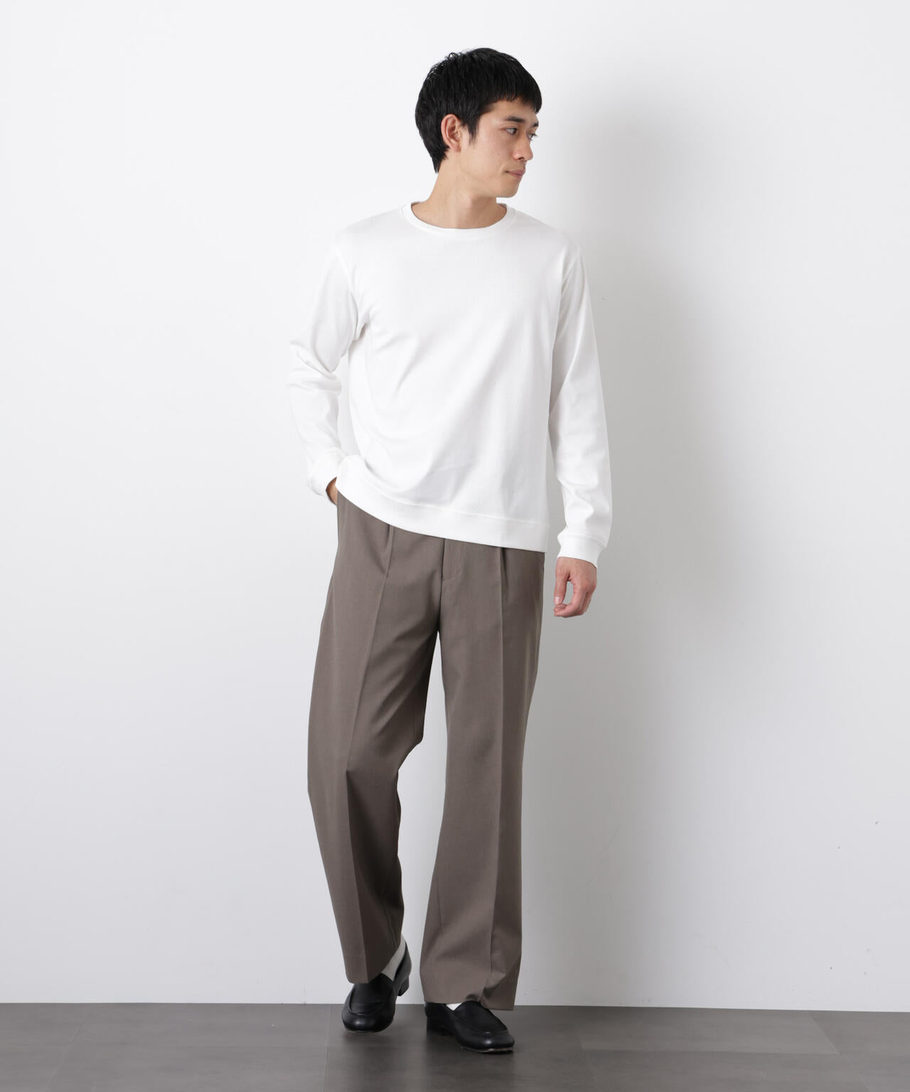 「FORMAL JERSEY」クルーネックカットソー長袖