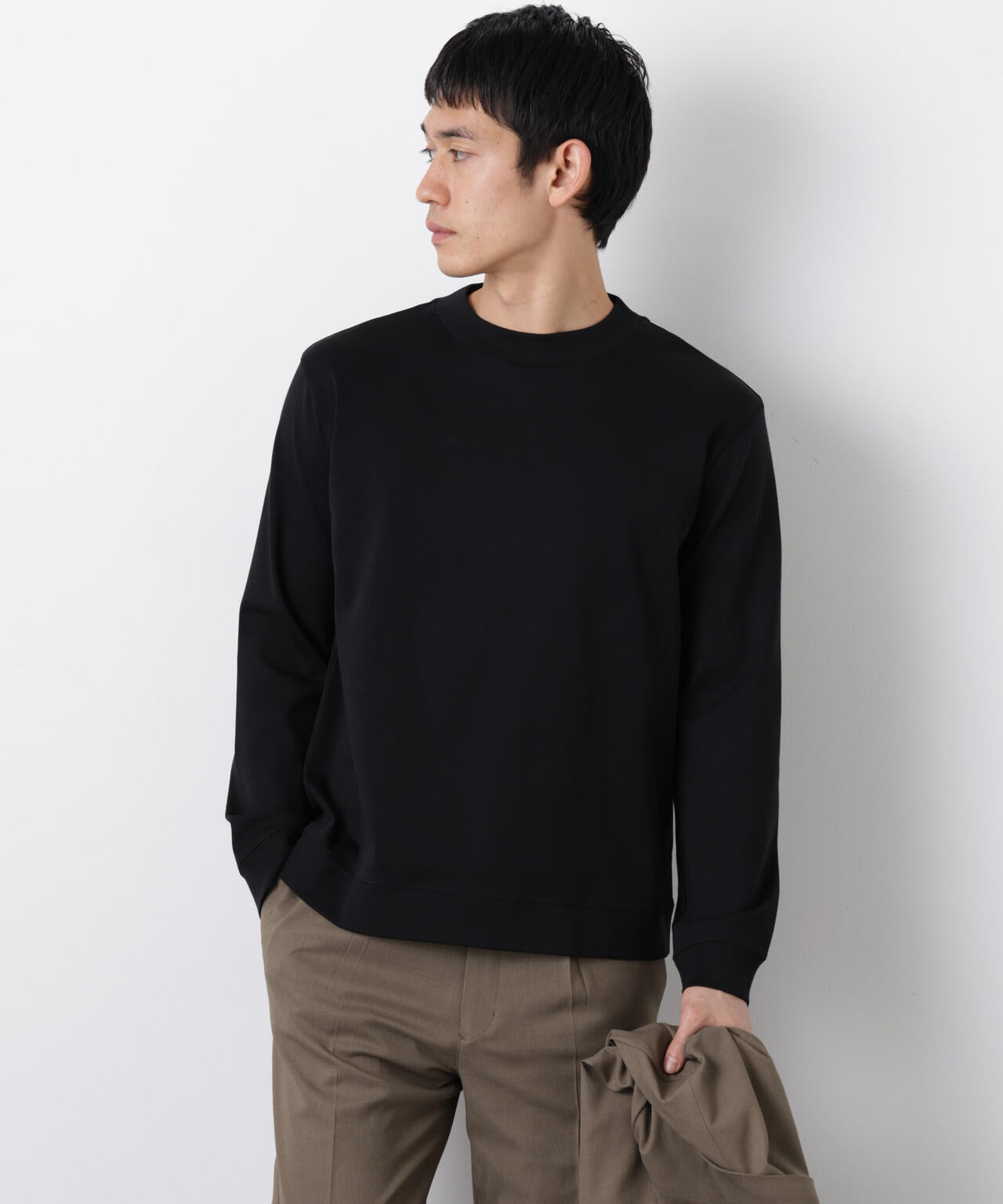 「FORMAL JERSEY」モックネックカットソー長袖