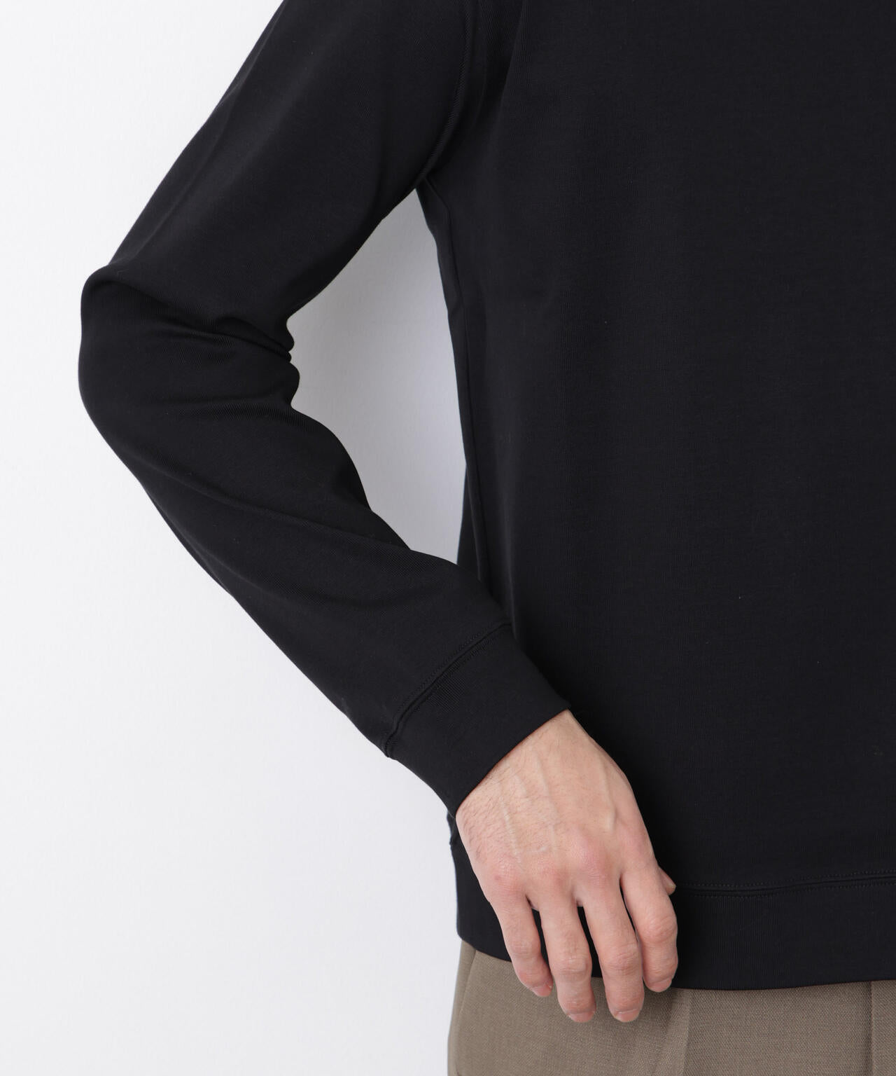 「FORMAL JERSEY」モックネックカットソー長袖
