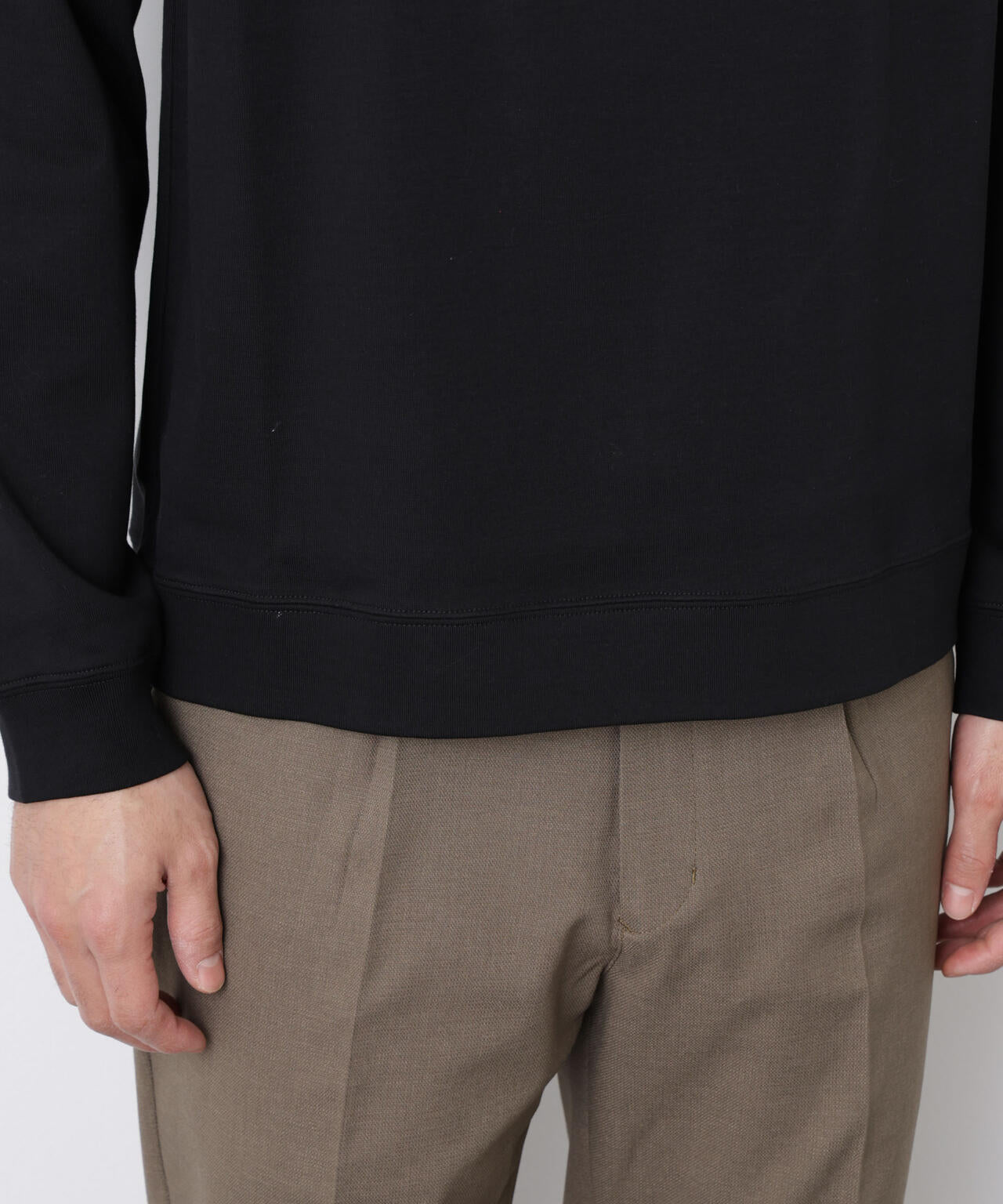 「FORMAL JERSEY」モックネックカットソー長袖