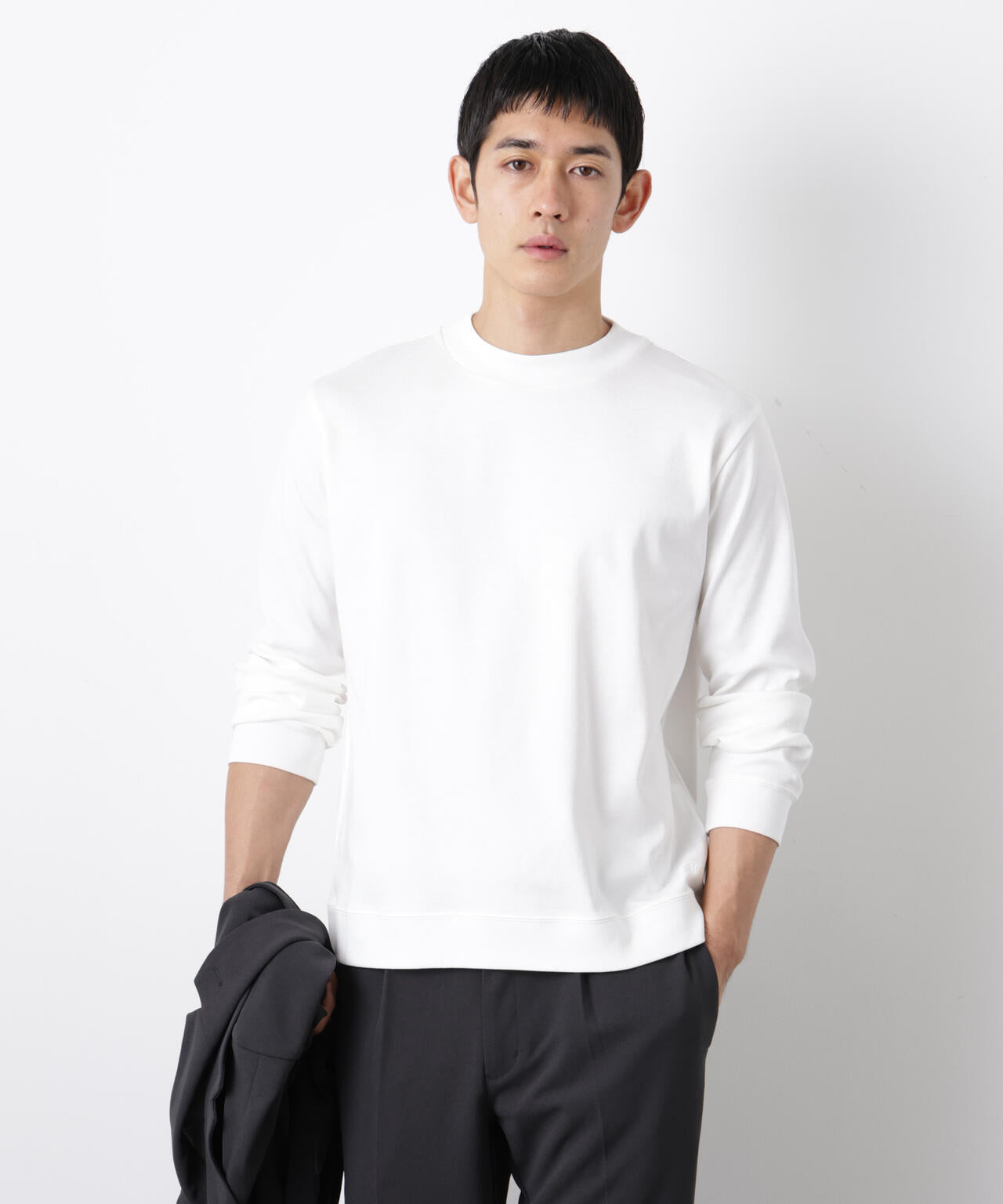 「FORMAL JERSEY」モックネックカットソー長袖