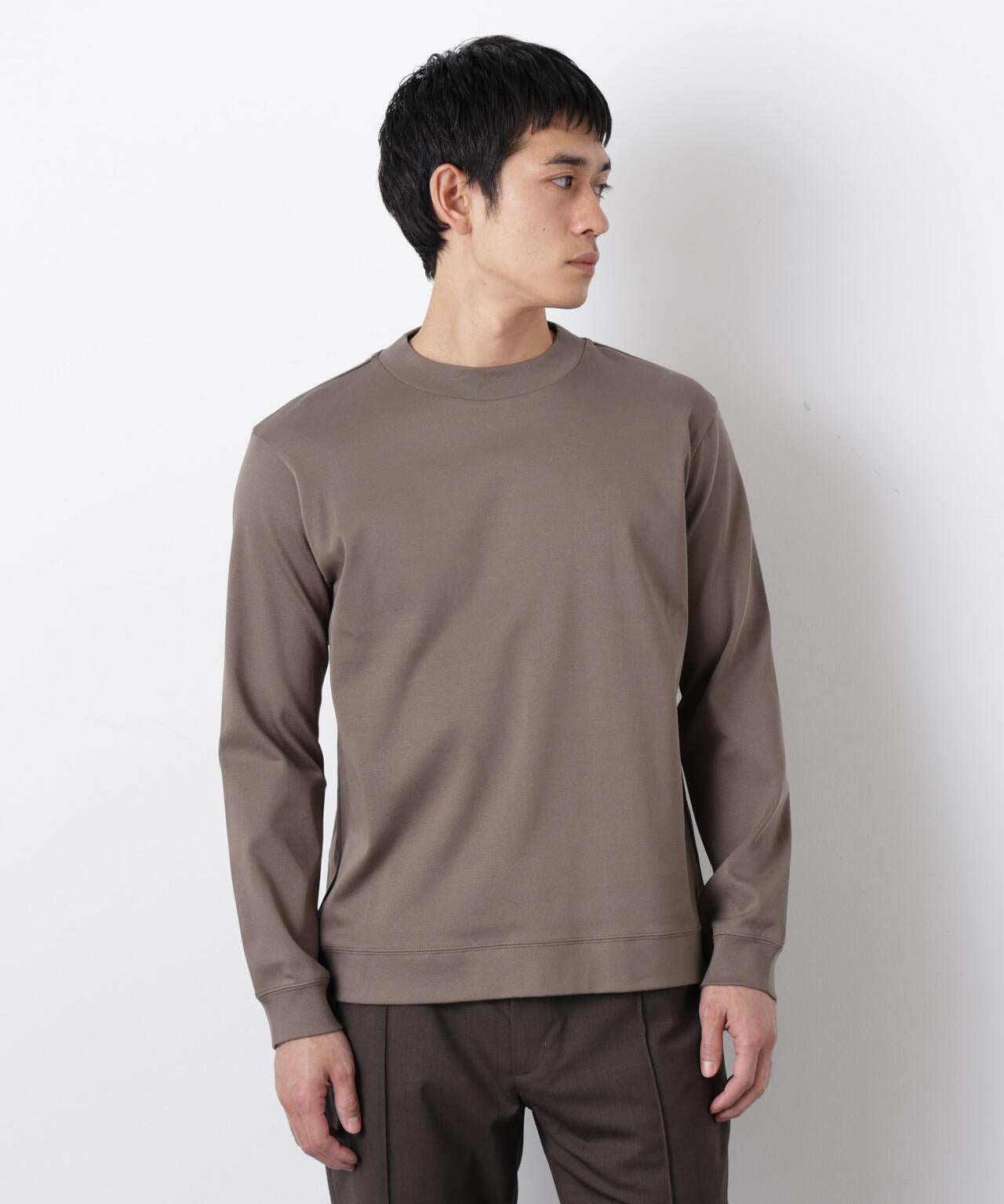 「FORMAL JERSEY」モックネックカットソー長袖