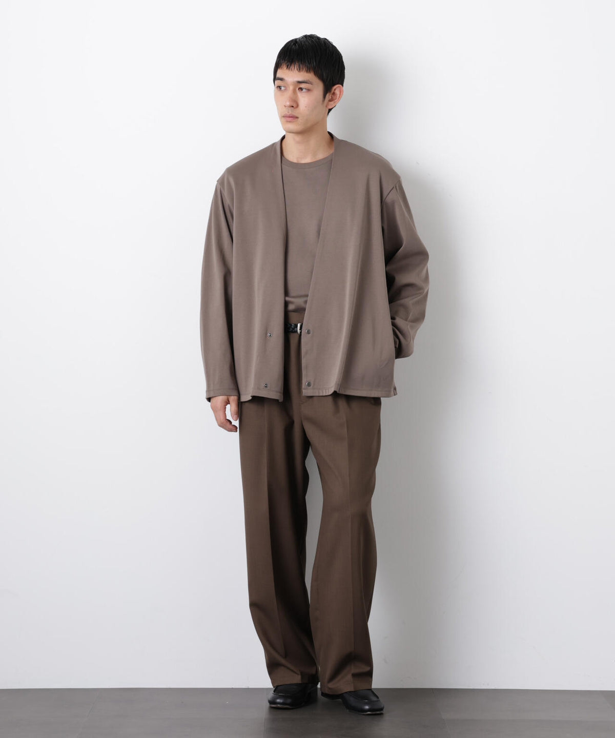 「FORMAL JERSEY」ノーカラーカーディガン