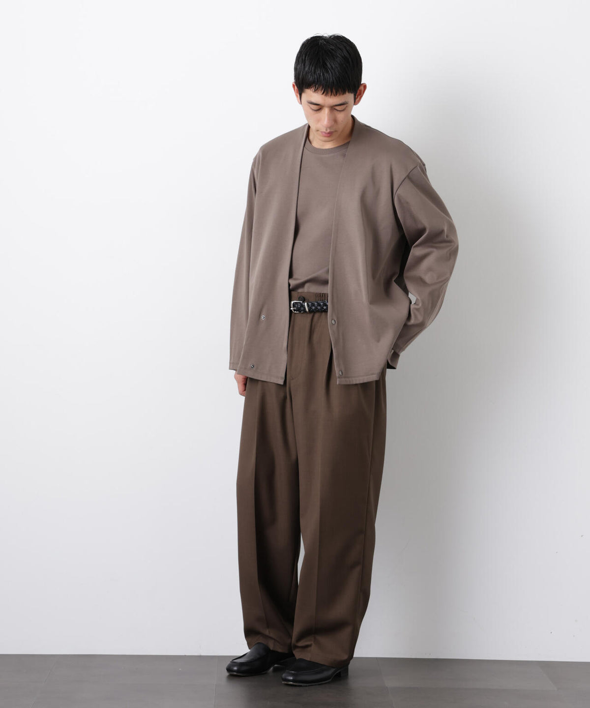 「FORMAL JERSEY」ノーカラーカーディガン