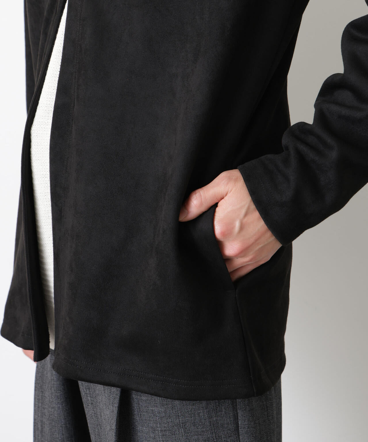 「モダンコンフォート」フェイクスエードトッパーカーディガン