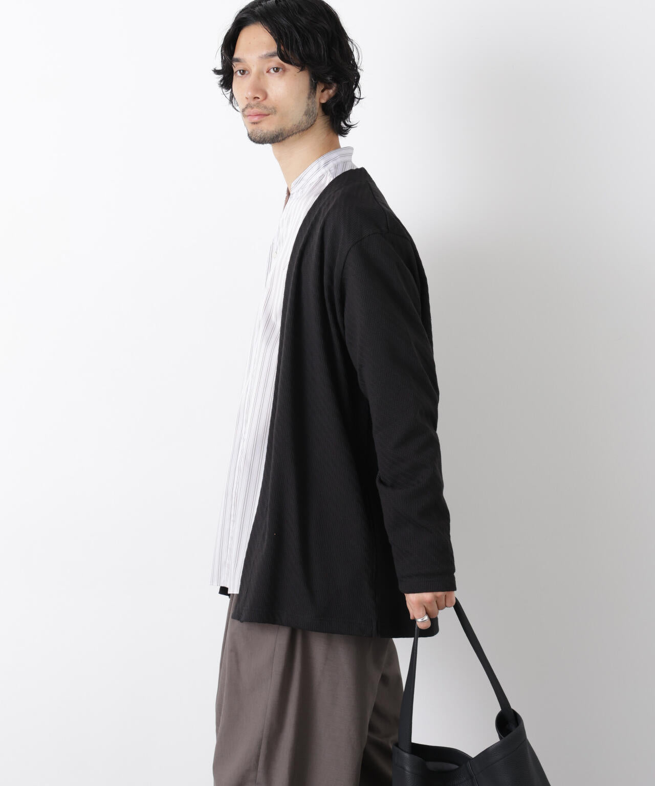 リンクスジャガードトッパーカーディガン