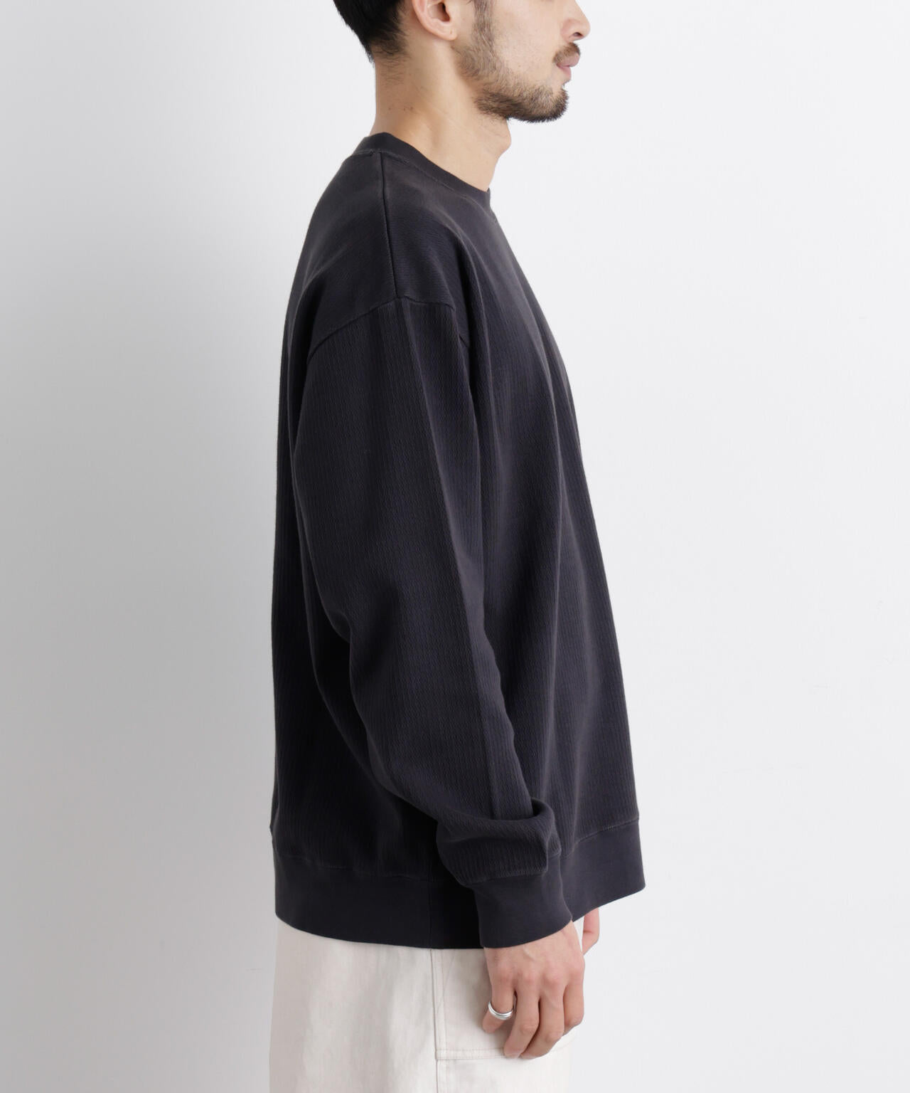 コットンサーマルクルーネックプルオーバー