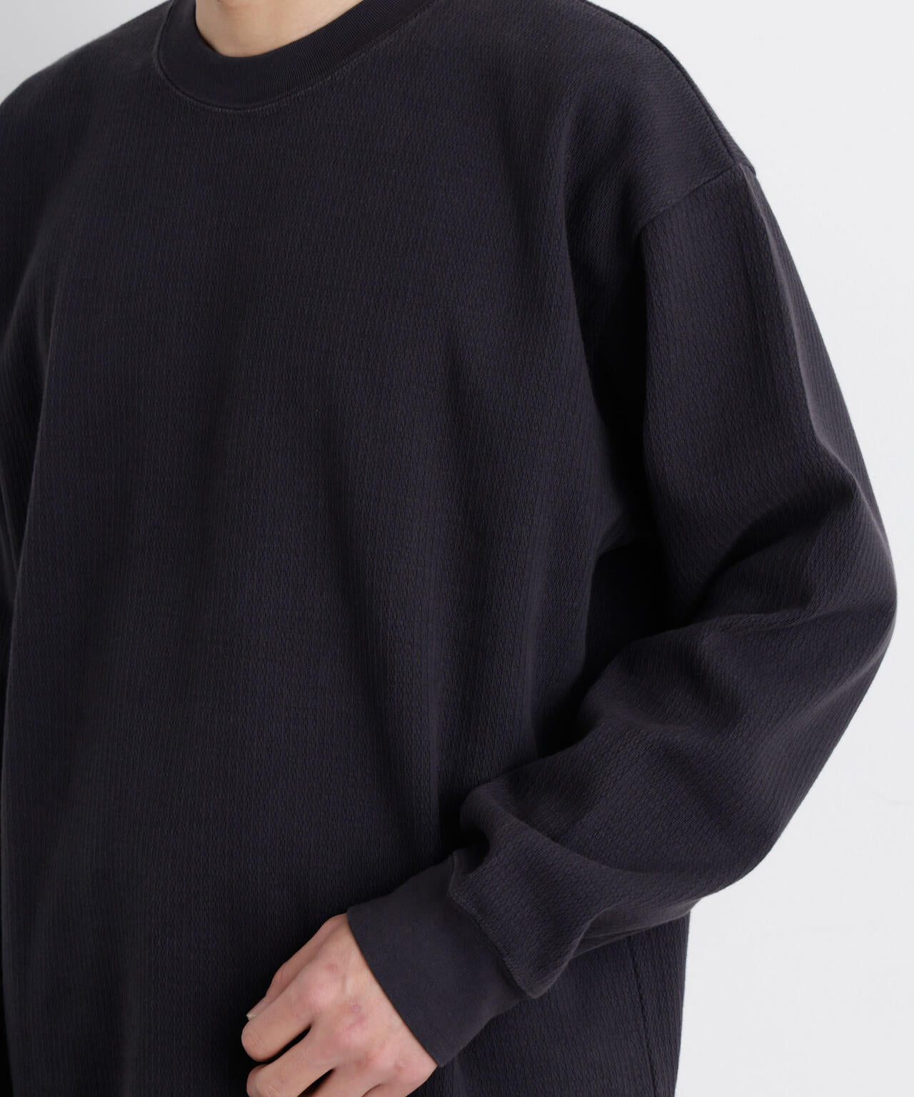 コットンサーマルクルーネックプルオーバー