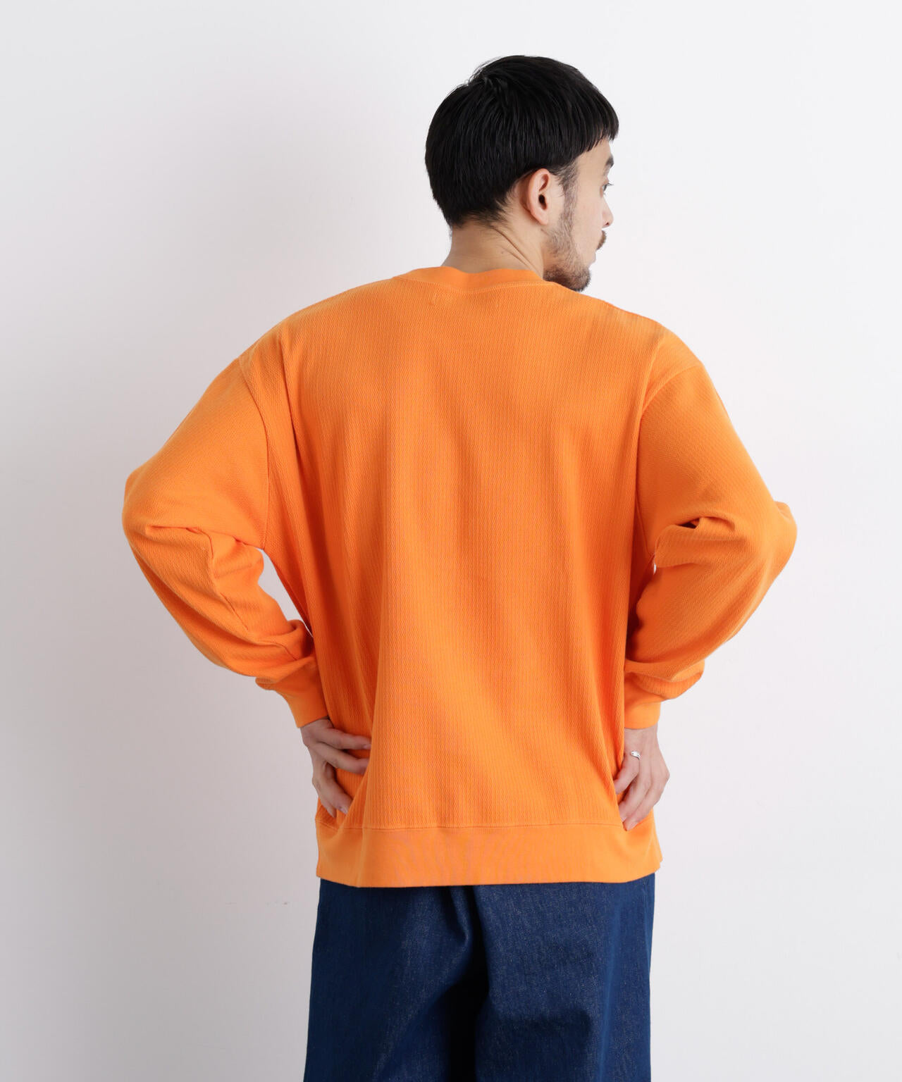 コットンサーマルクルーネックプルオーバー