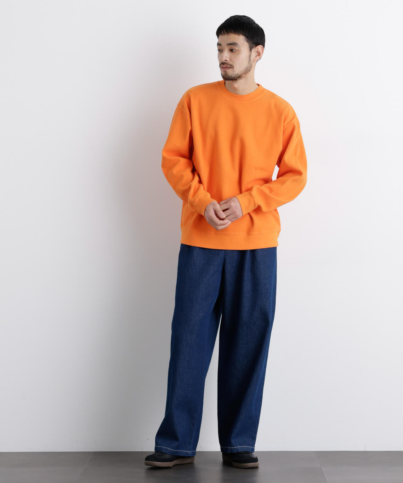 コットンサーマルクルーネックプルオーバー