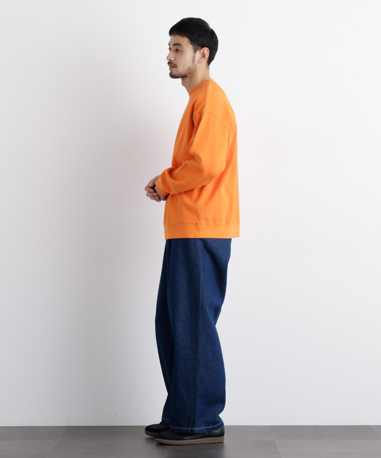 コットンサーマルクルーネックプルオーバー