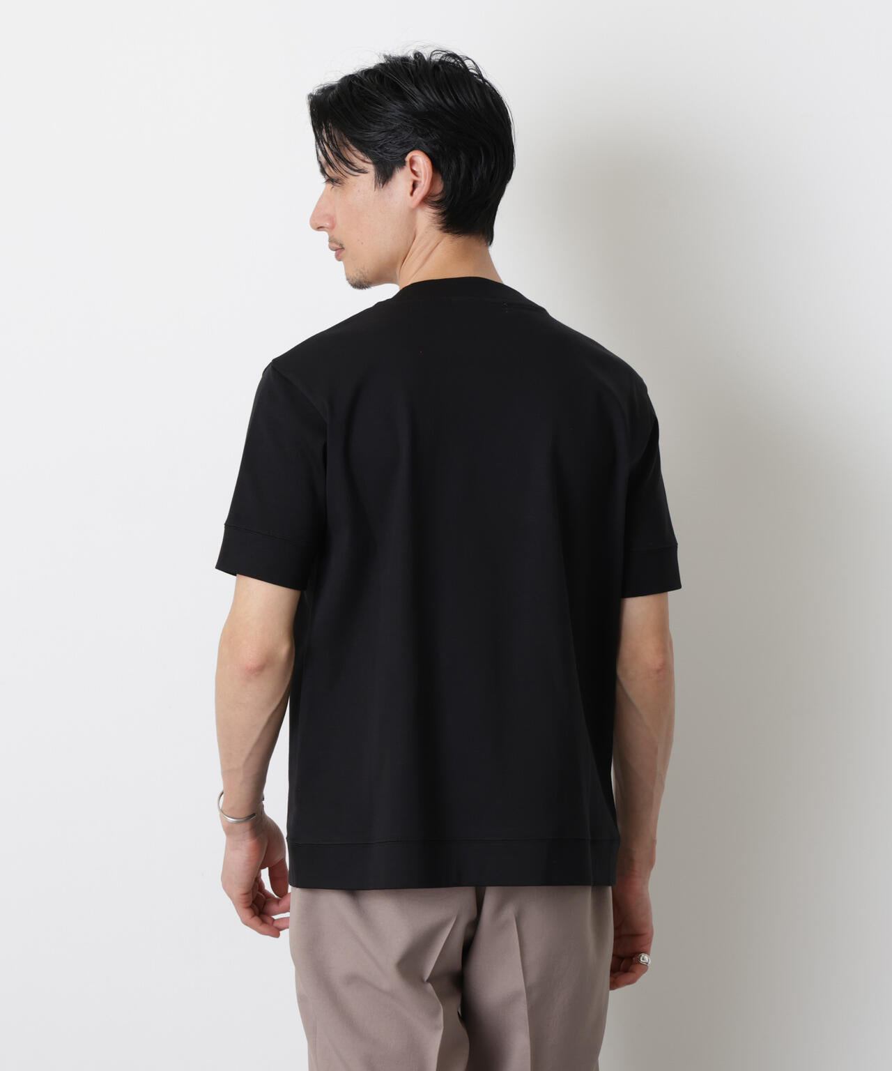 「FORMAL JERSEY」モックネックカットソー半袖