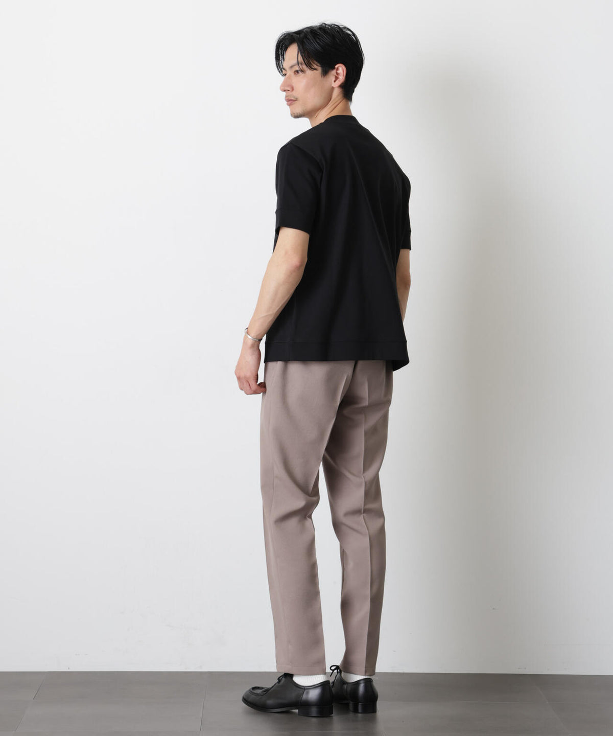 「FORMAL JERSEY」モックネックカットソー半袖