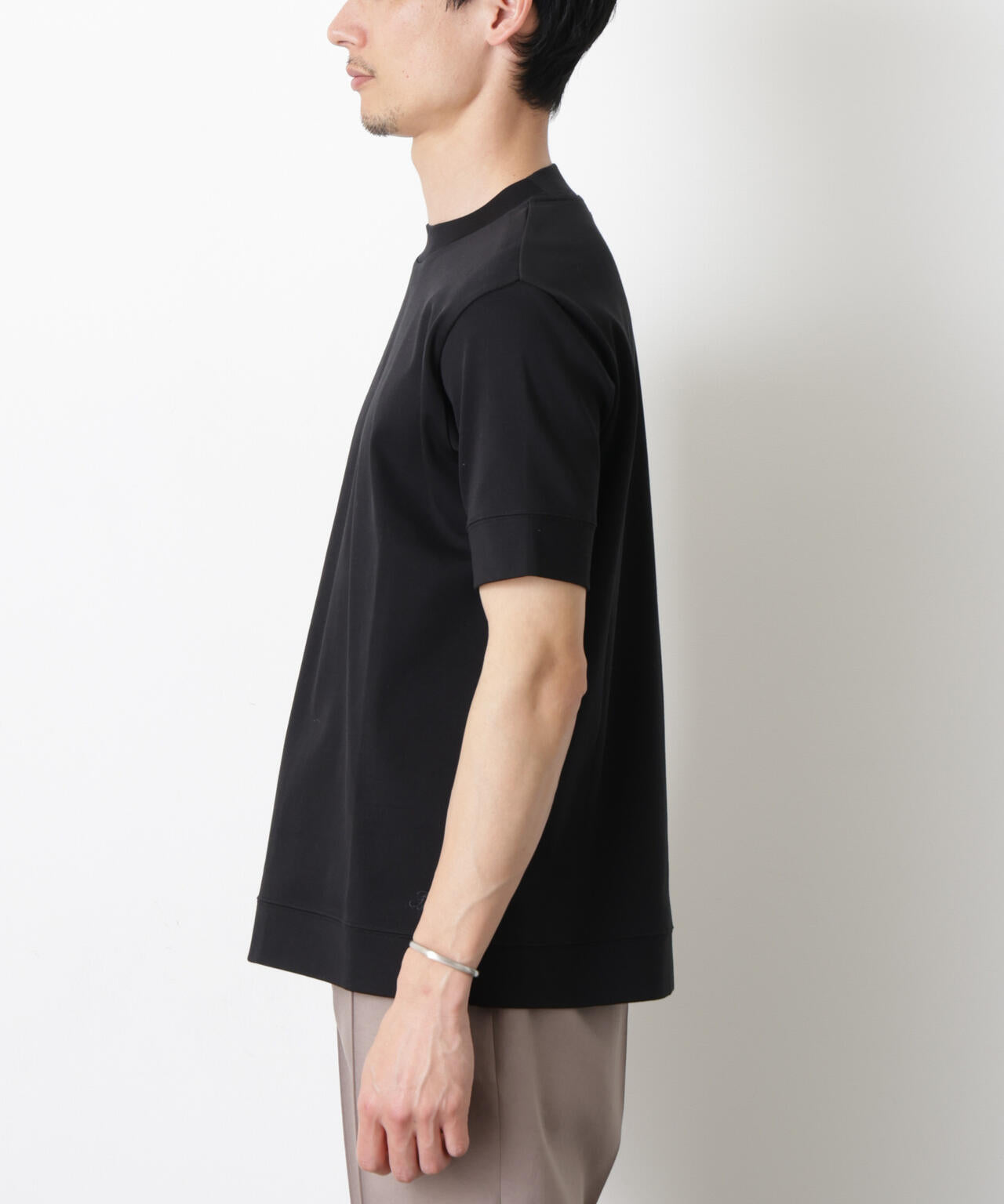 「FORMAL JERSEY」モックネックカットソー半袖