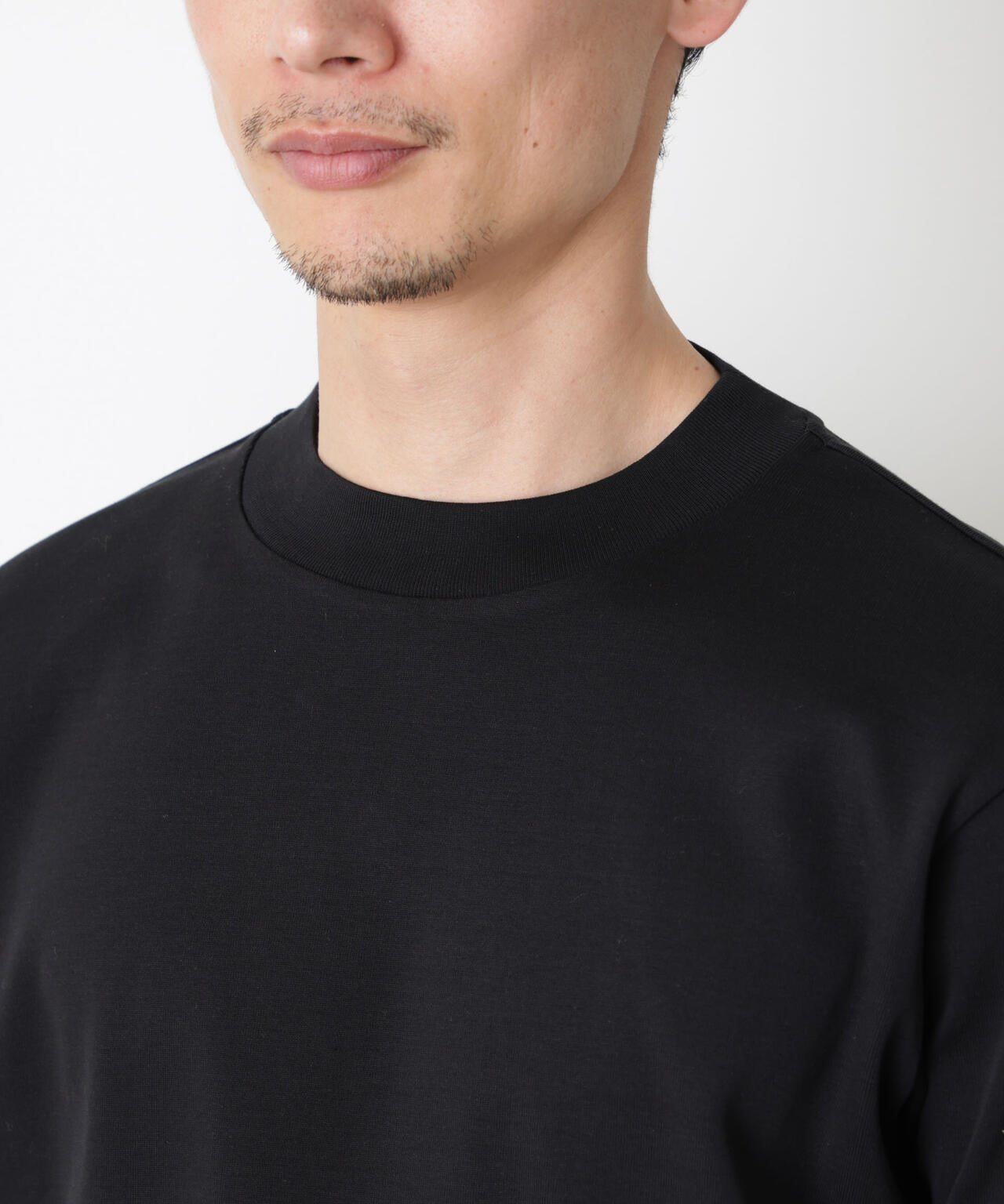 「FORMAL JERSEY」モックネックカットソー半袖