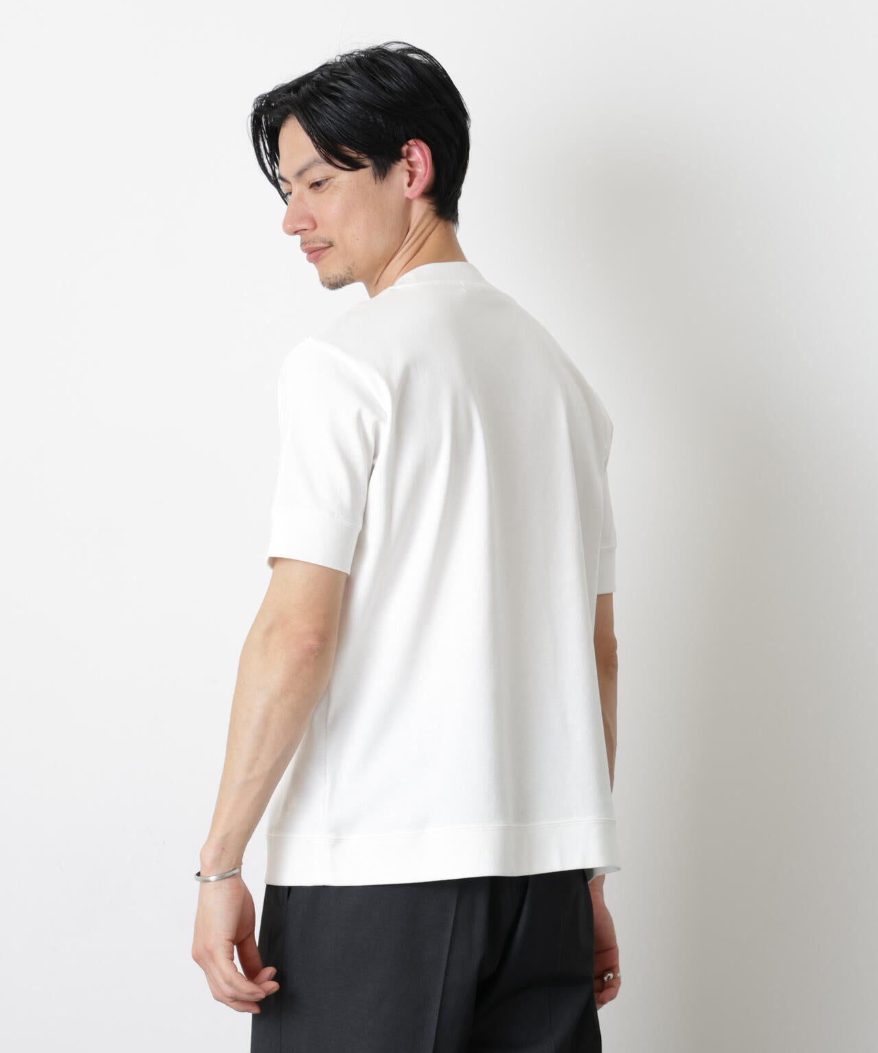 「FORMAL JERSEY」モックネックカットソー半袖
