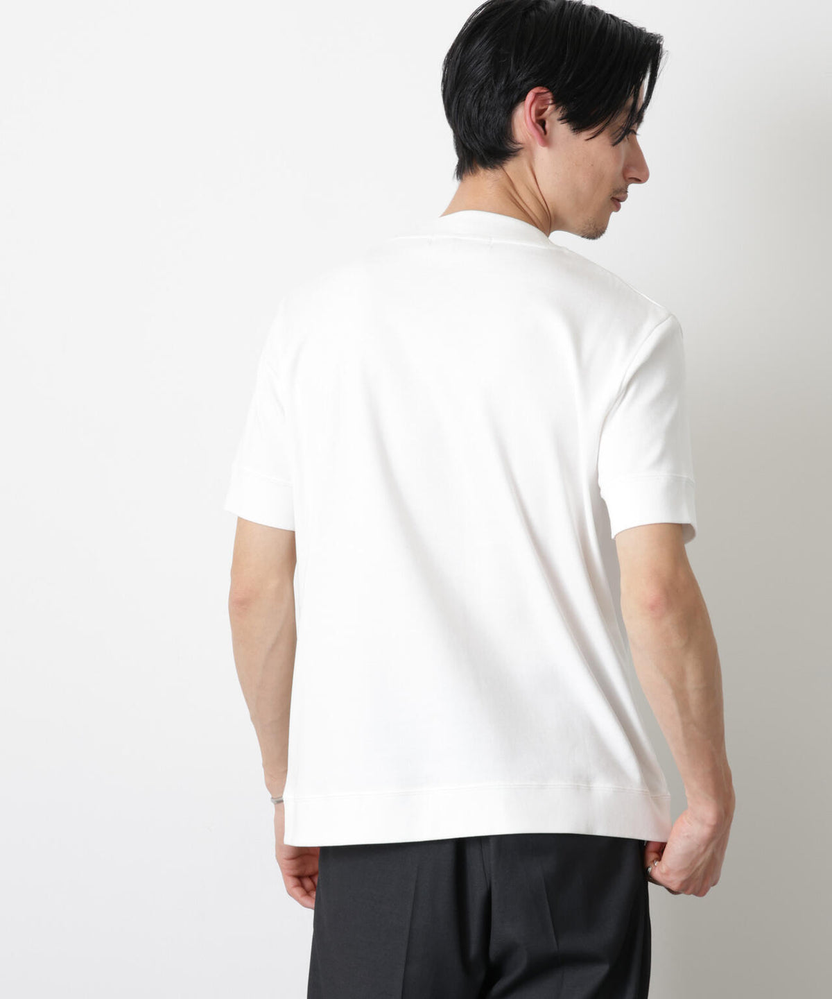 「FORMAL JERSEY」モックネックカットソー半袖