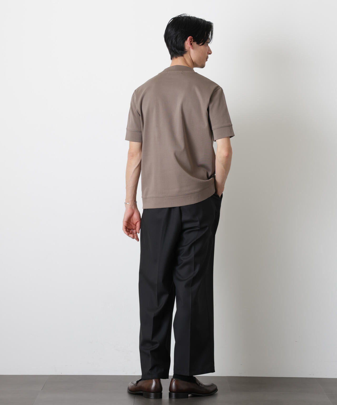 「FORMAL JERSEY」モックネックカットソー半袖