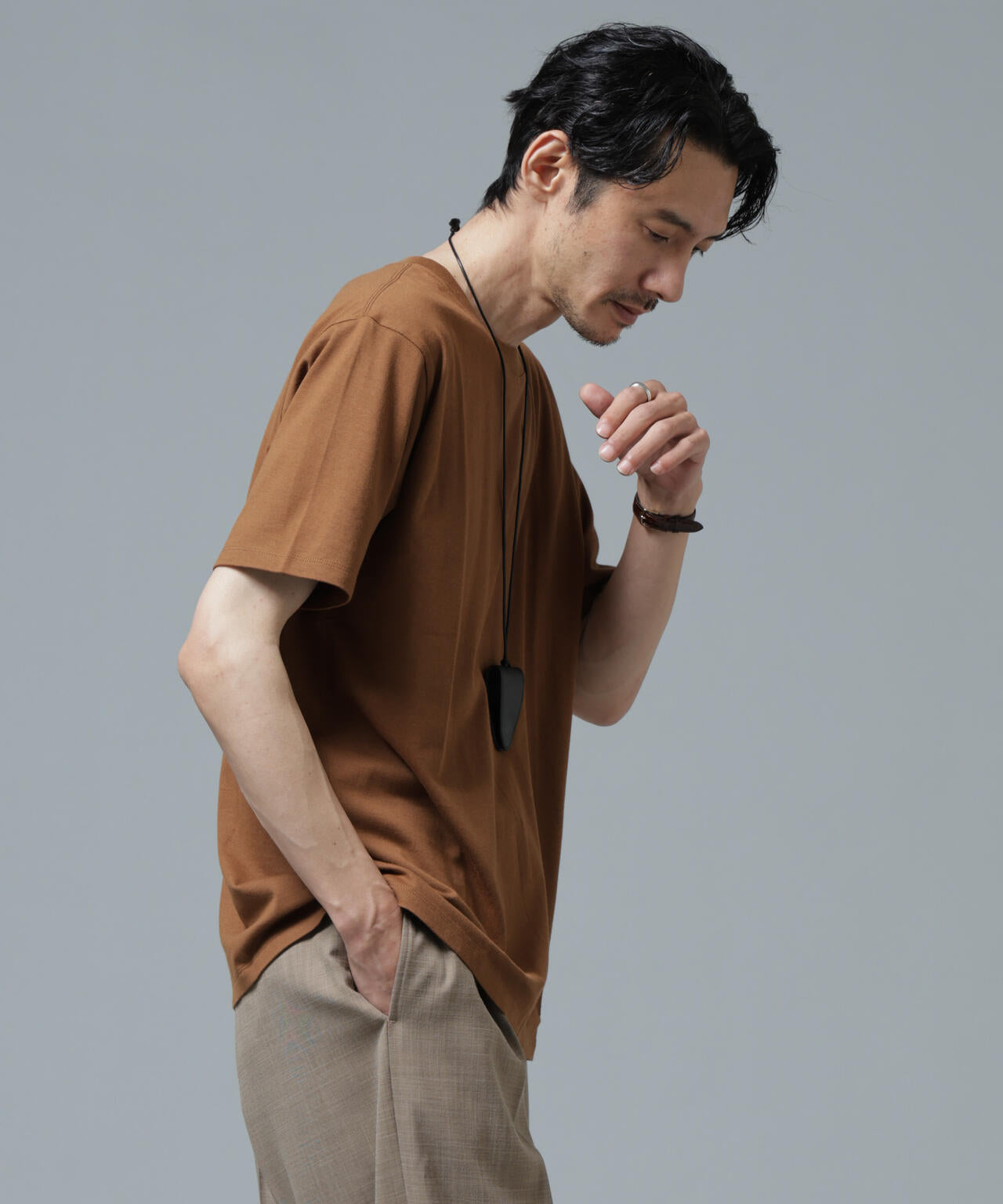 Anti Soaked(R) 汗染み防止 ライトウェイト 5.6oz ミドルシルエットTシャツ