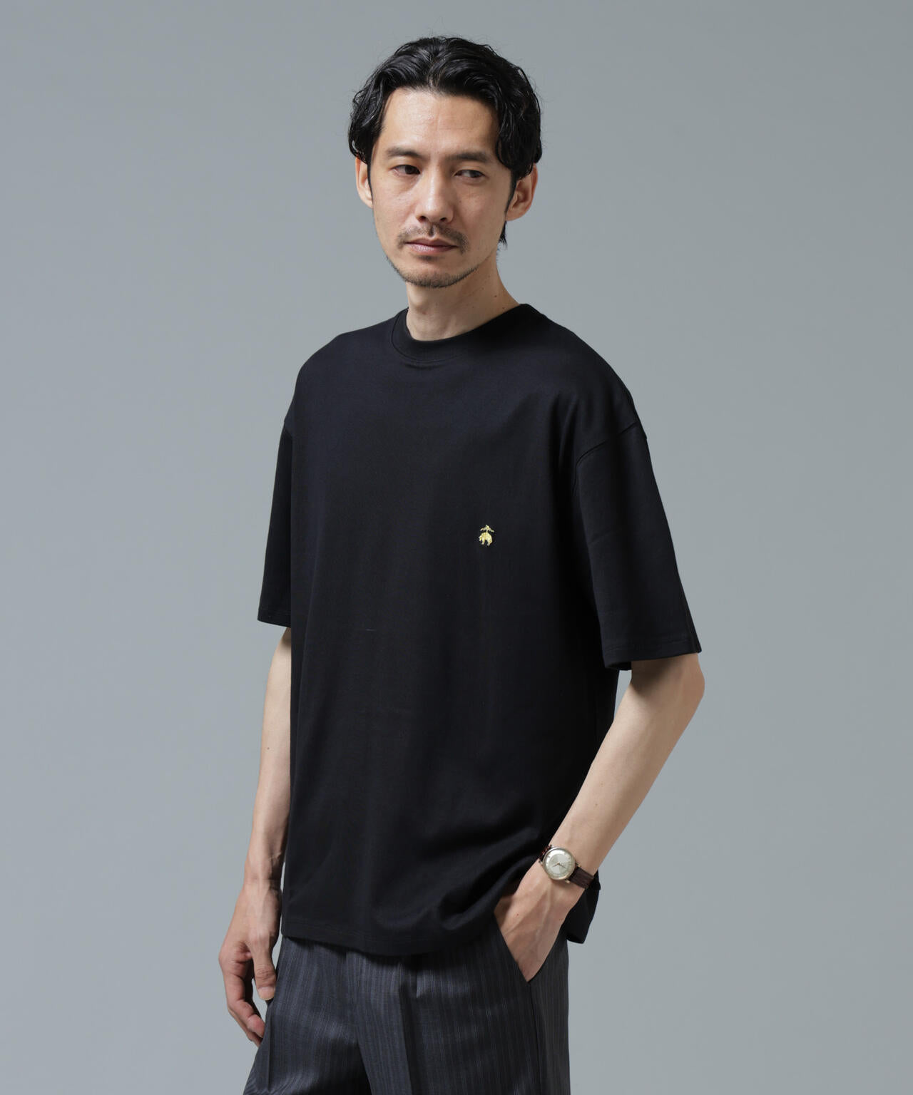 「Brooks Brothers別注」Anti Soaked(R) 汗染み防止 クルーネック ビッグシルエットTシャツ