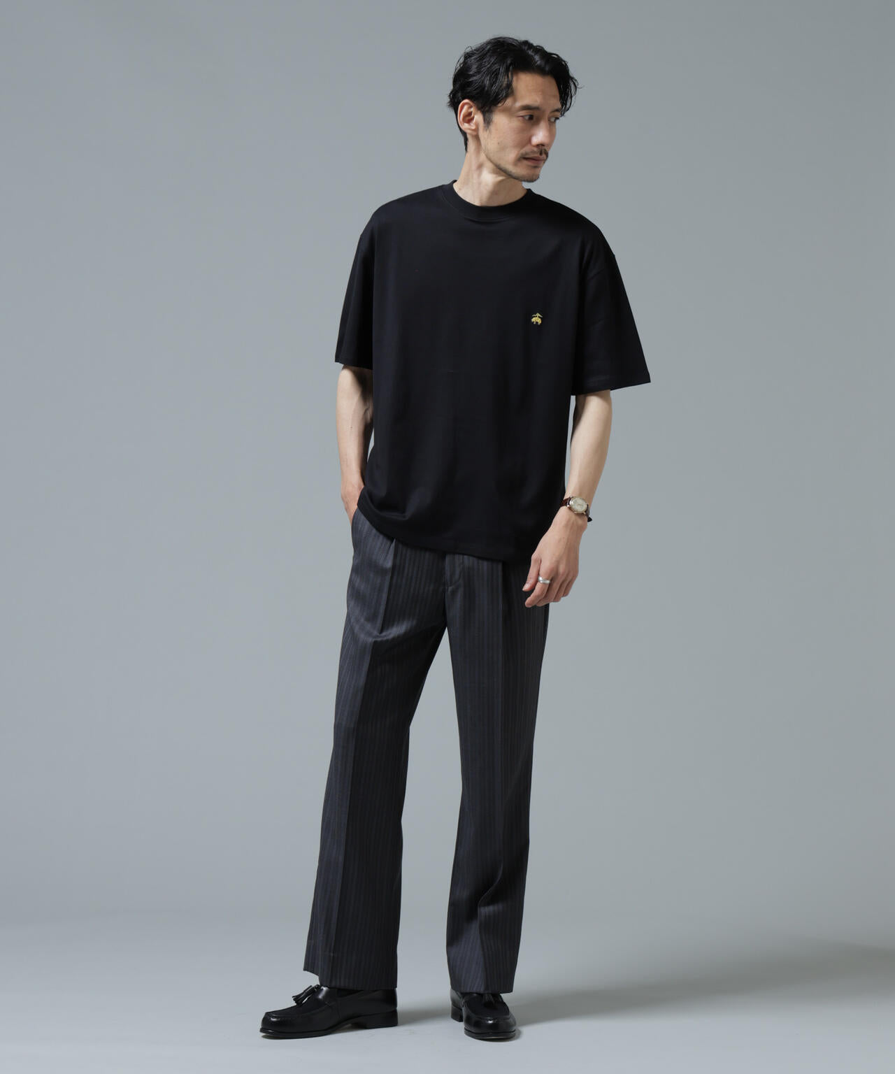「Brooks Brothers別注」Anti Soaked(R) 汗染み防止 クルーネック ビッグシルエットTシャツ