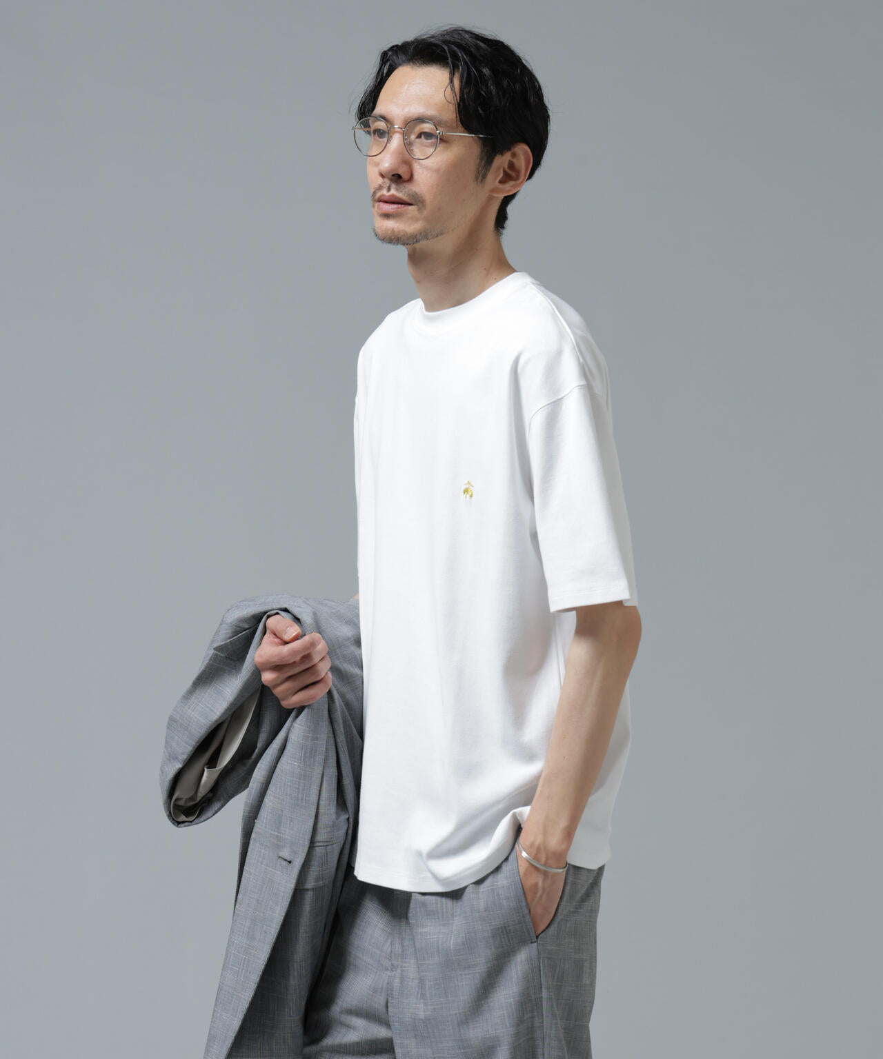 「Brooks Brothers別注」Anti Soaked(R) 汗染み防止 クルーネック ビッグシルエットTシャツ