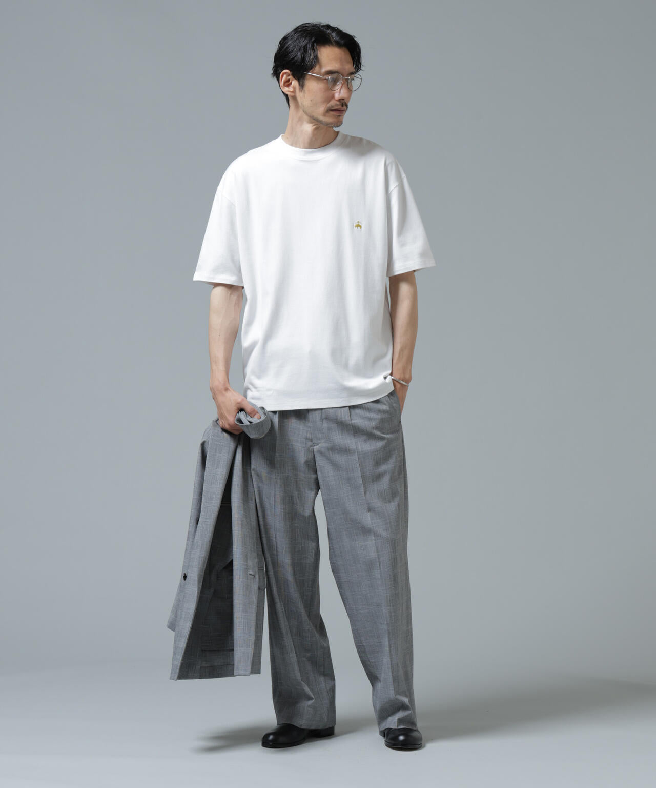 「Brooks Brothers別注」Anti Soaked(R) 汗染み防止 クルーネック ビッグシルエットTシャツ